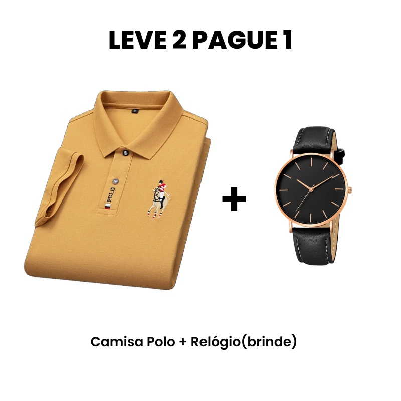 Portuga Men’s Polo Shirt + Watch Gift Set