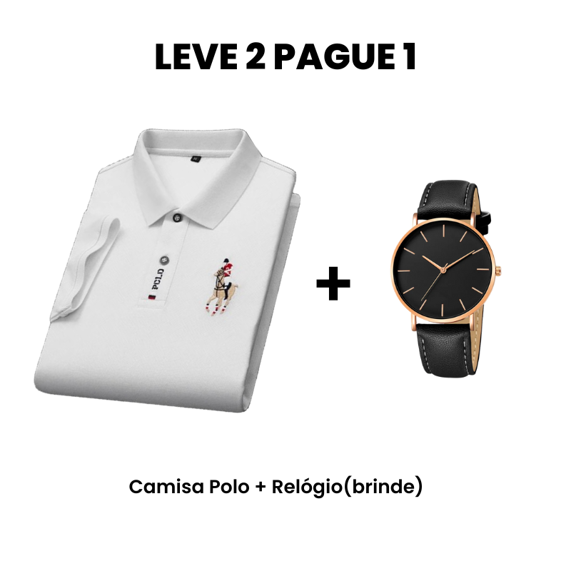 Portuga Men’s Polo Shirt + Watch Gift Set