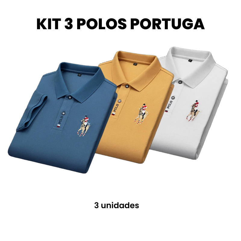 Buy 2 Lightweight Portuga Men’s Polo Shirts