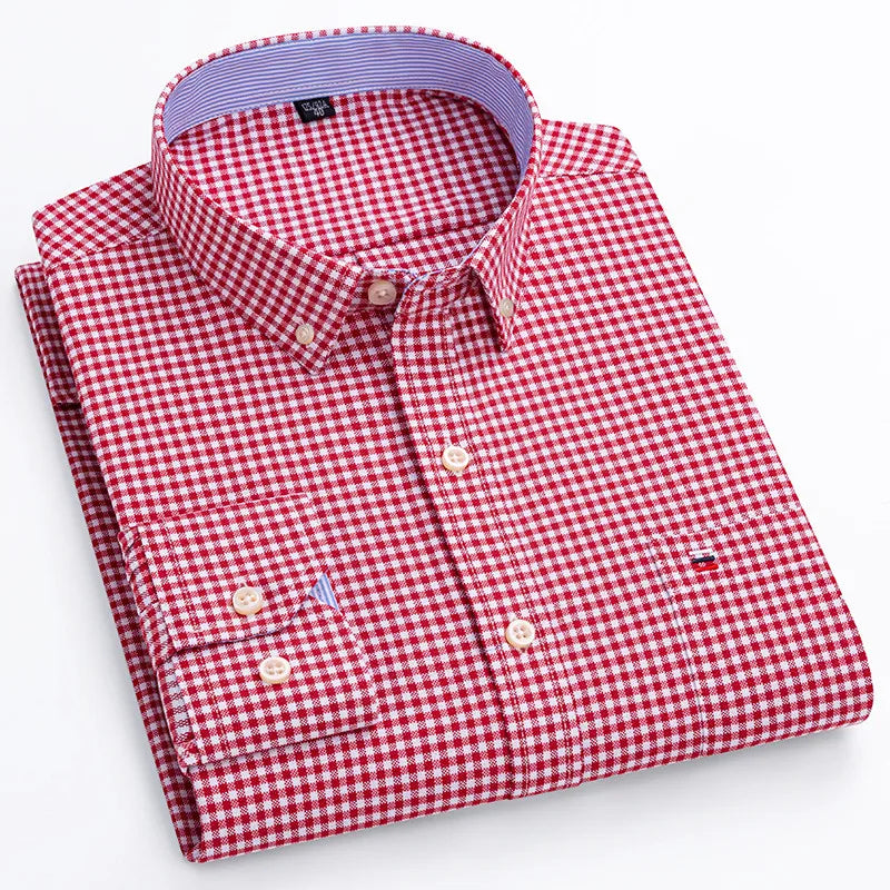 Men’s Mini Gingham Long Sleeved Shirt