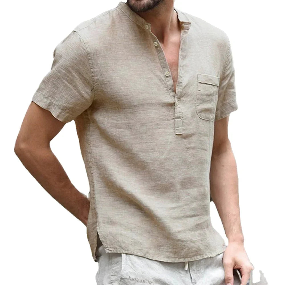 Men’s Short Sleeved Linen Shirt
