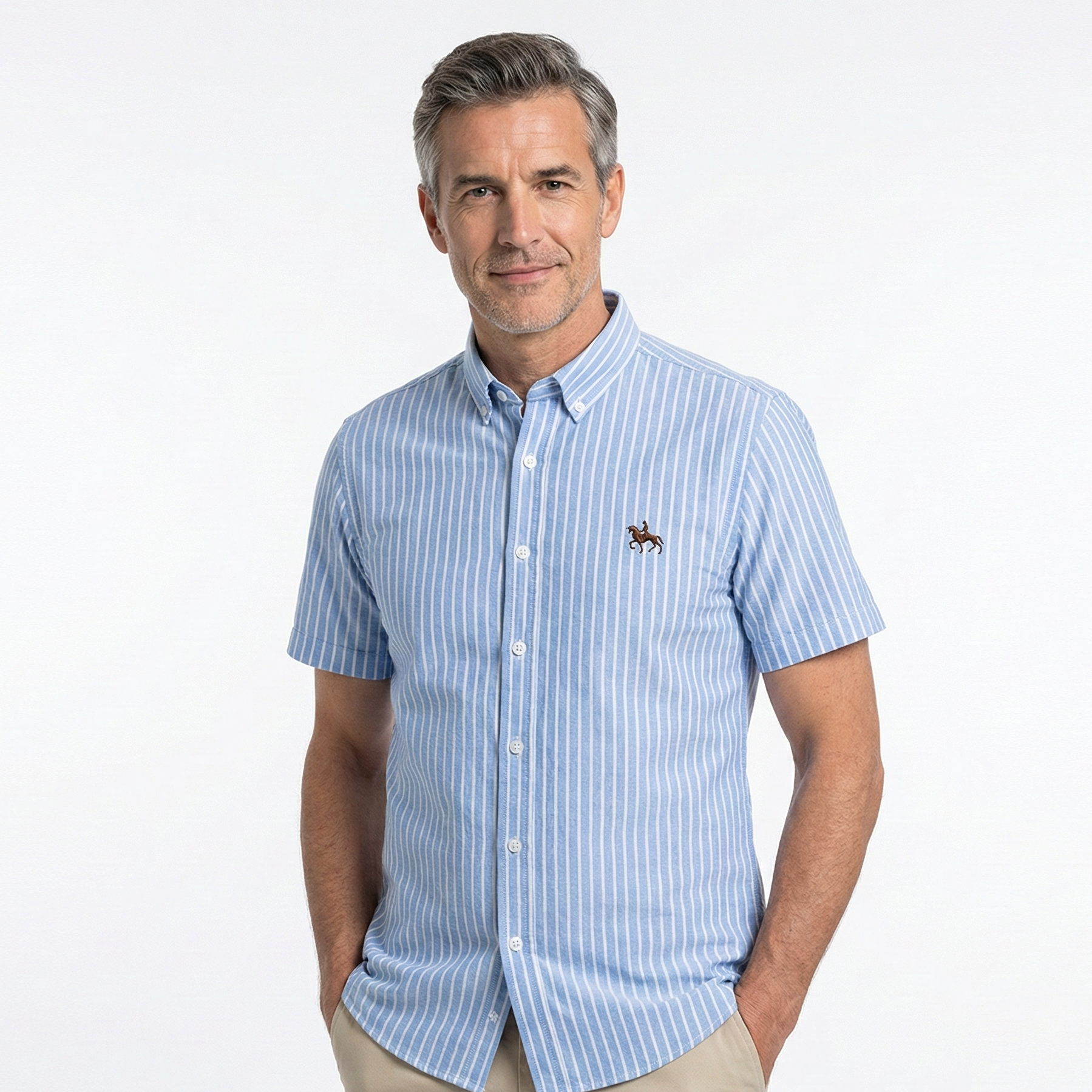 Short Sleeved Striped Men’s Shirt