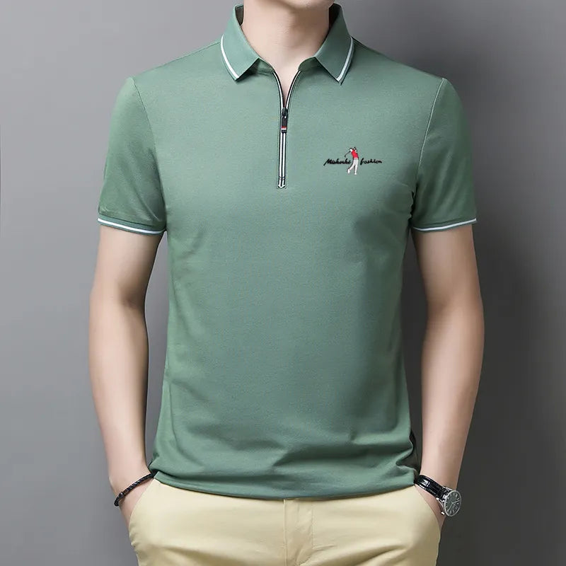 Zíper Men’s Polo Shirt
