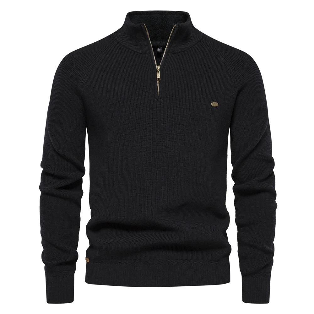 Quarter-Zip Men’s Cotton Jumper