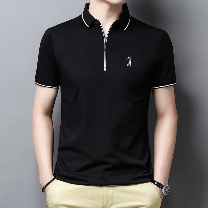 Zíper Men’s Polo Shirt