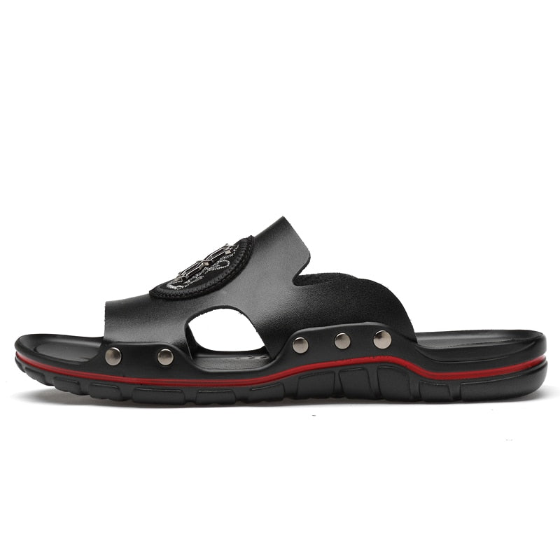 Legitimate Leather Slip-On Sandals