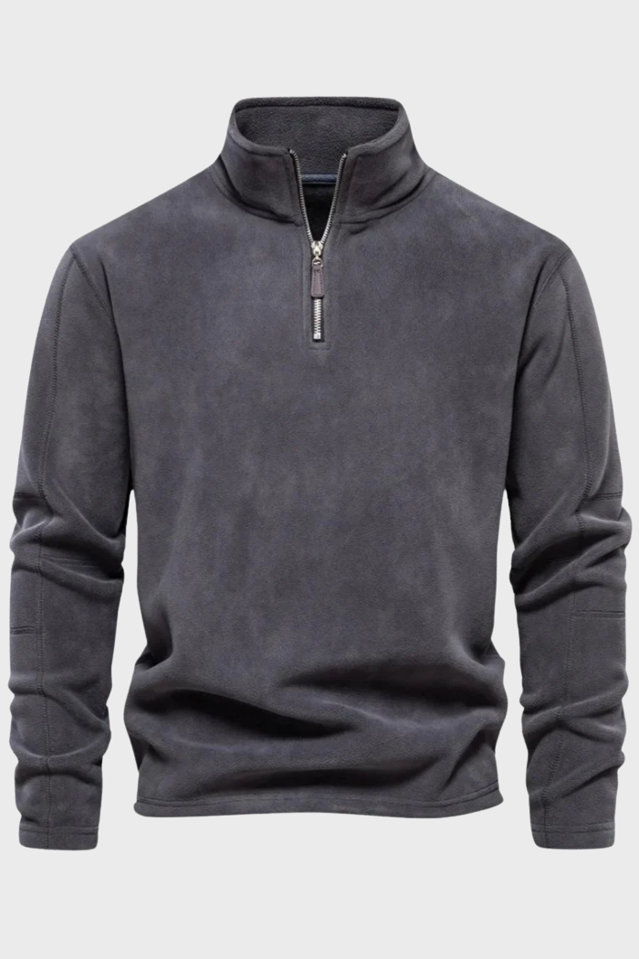 Oryzonwear Suede Half-Zip Jacket