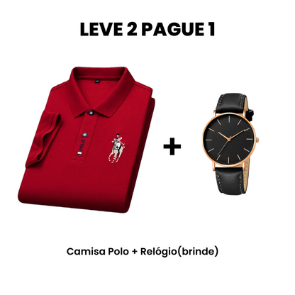 Portuga Men’s Polo Shirt + Watch Gift Set