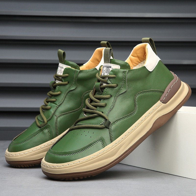 ALBERTI LEATHER TRAINERS