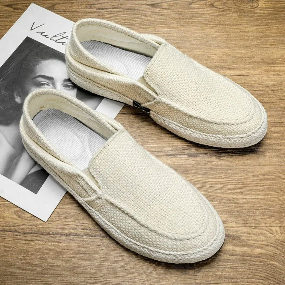 Men's Linen Slip On Moccasin Oryzonwear Santa Giulia
