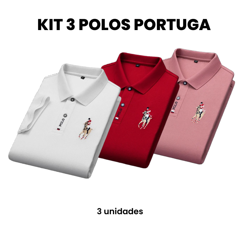 Buy 2 Lightweight Portuga Men’s Polo Shirts