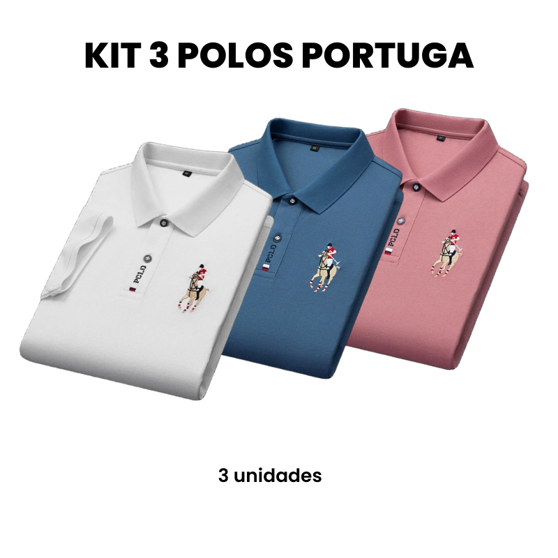 Buy 2 Lightweight Portuga Men’s Polo Shirts