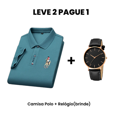 Portuga Men’s Polo Shirt + Watch Gift Set