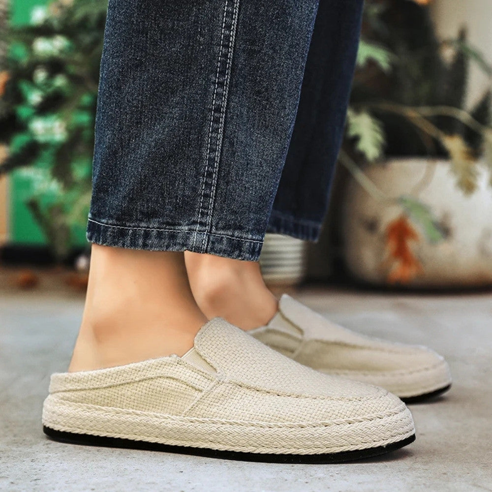 Men's Linen Slip On Moccasin Oryzonwear Santa Giulia