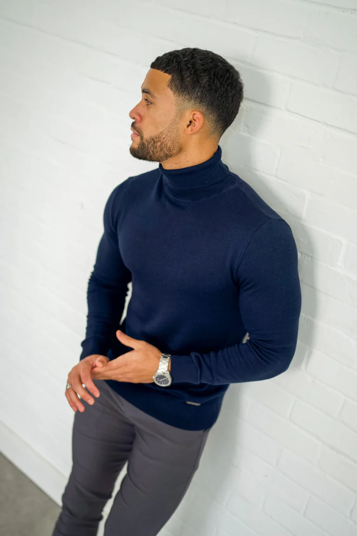 Oryzonwear High Neck Merino Knit Sweater