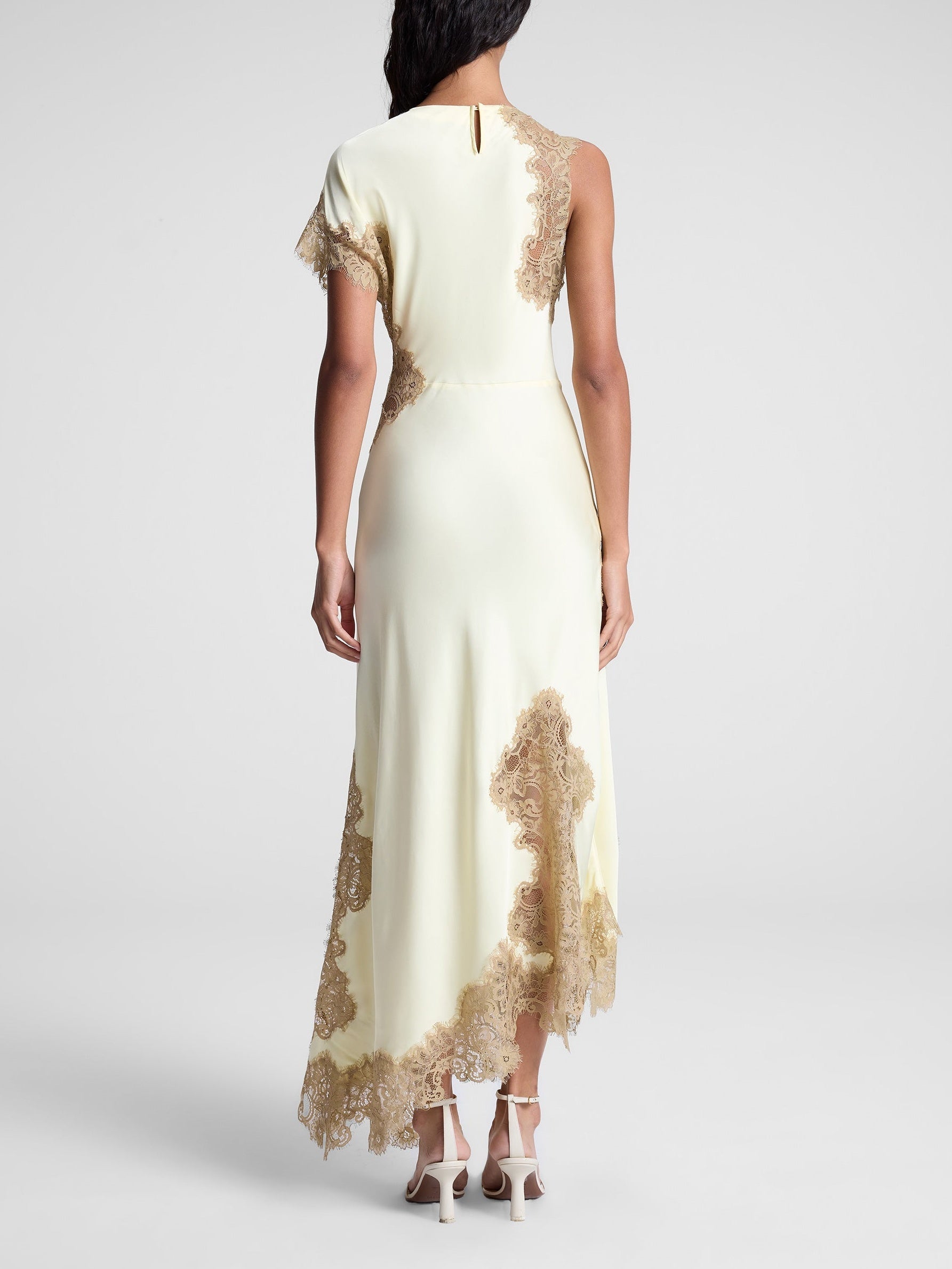 Satin and Lace Maxi Dress