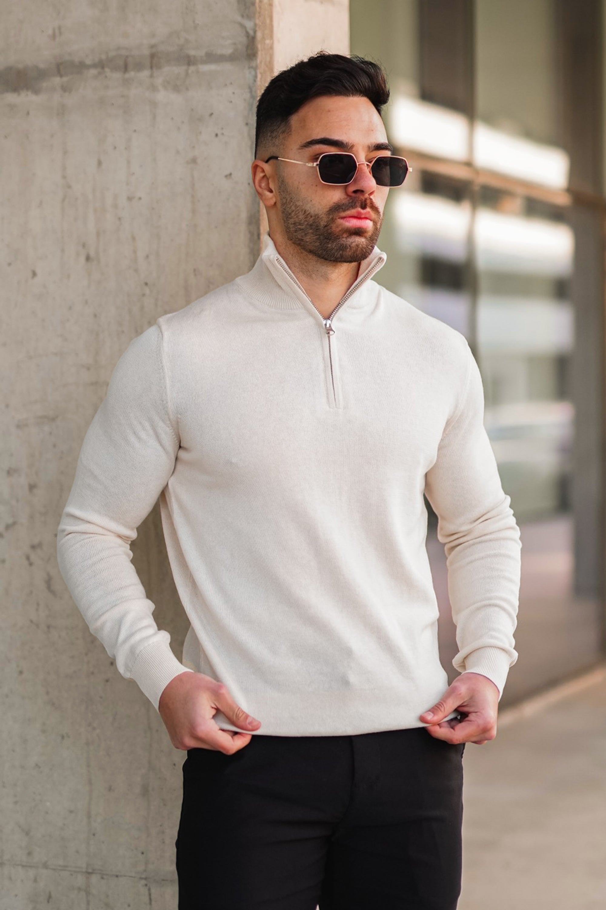 Oryzonwear High Neck Merino Knit Sweater