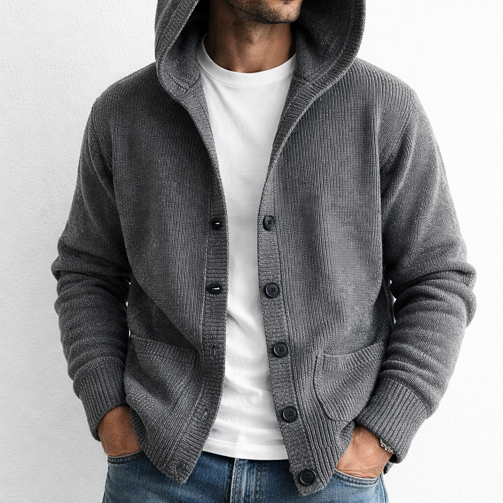 STIRLING HOODED KNIT CARDIGAN