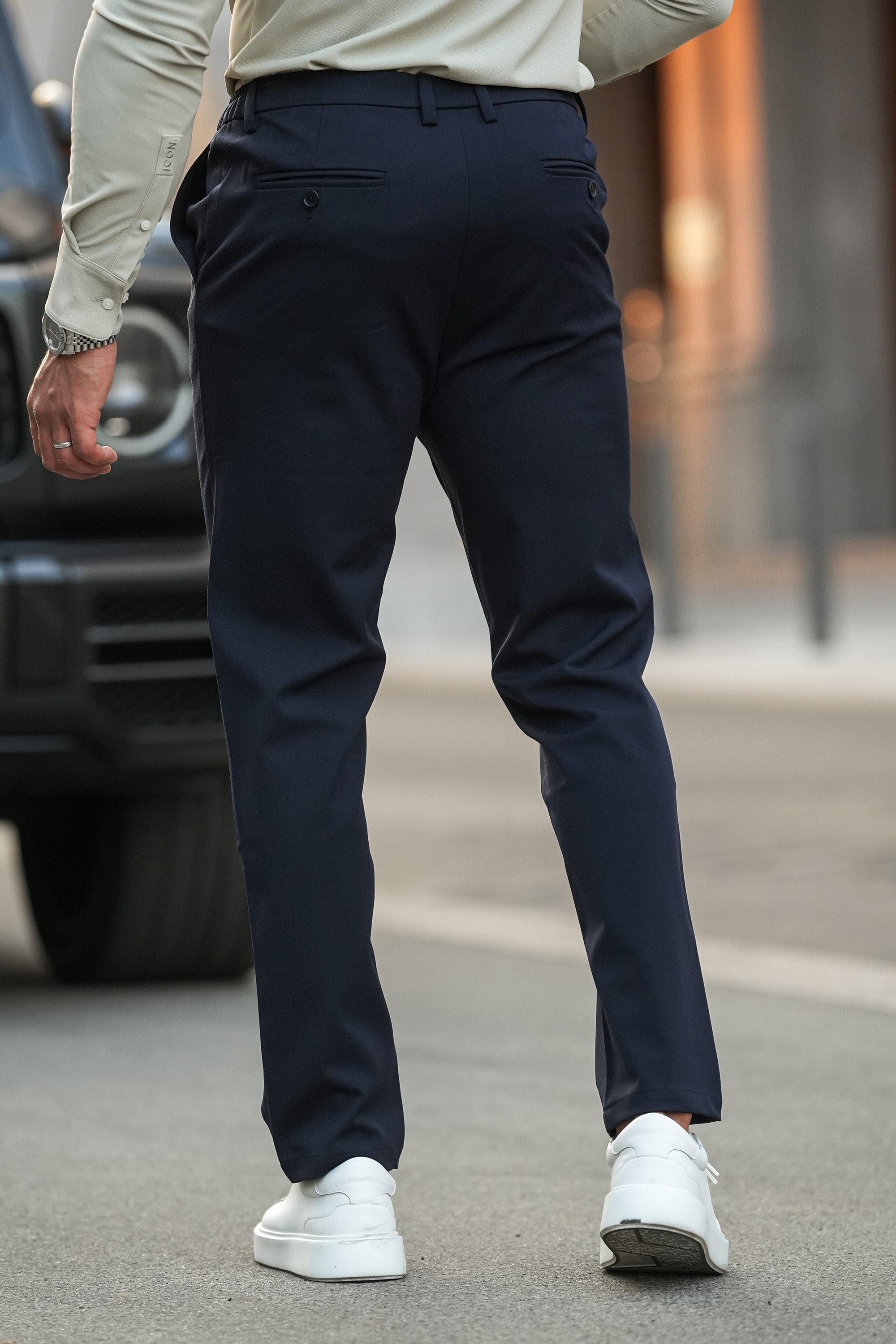 Oryzonwear Men's Tailored Trousers Navy Blue