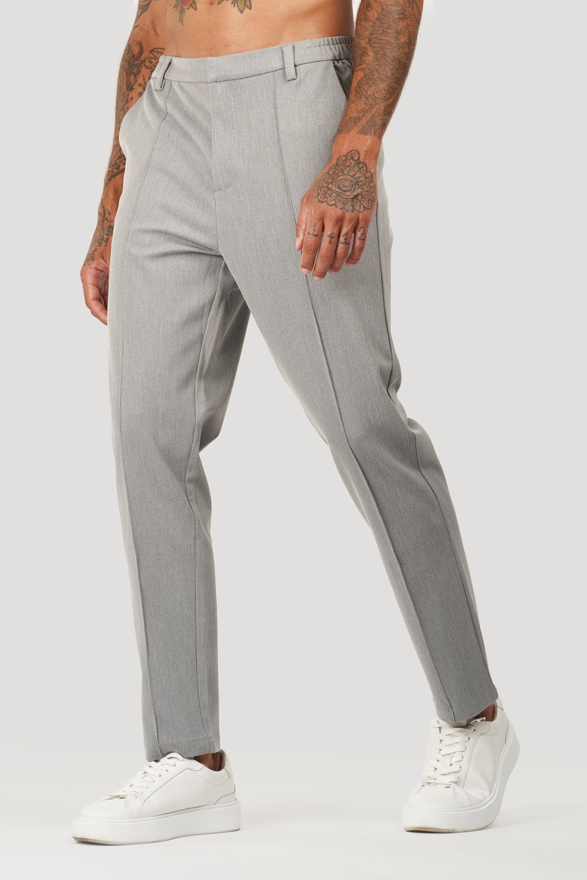 Oryzonwear Men's Tailored Capri Trousers Grey
