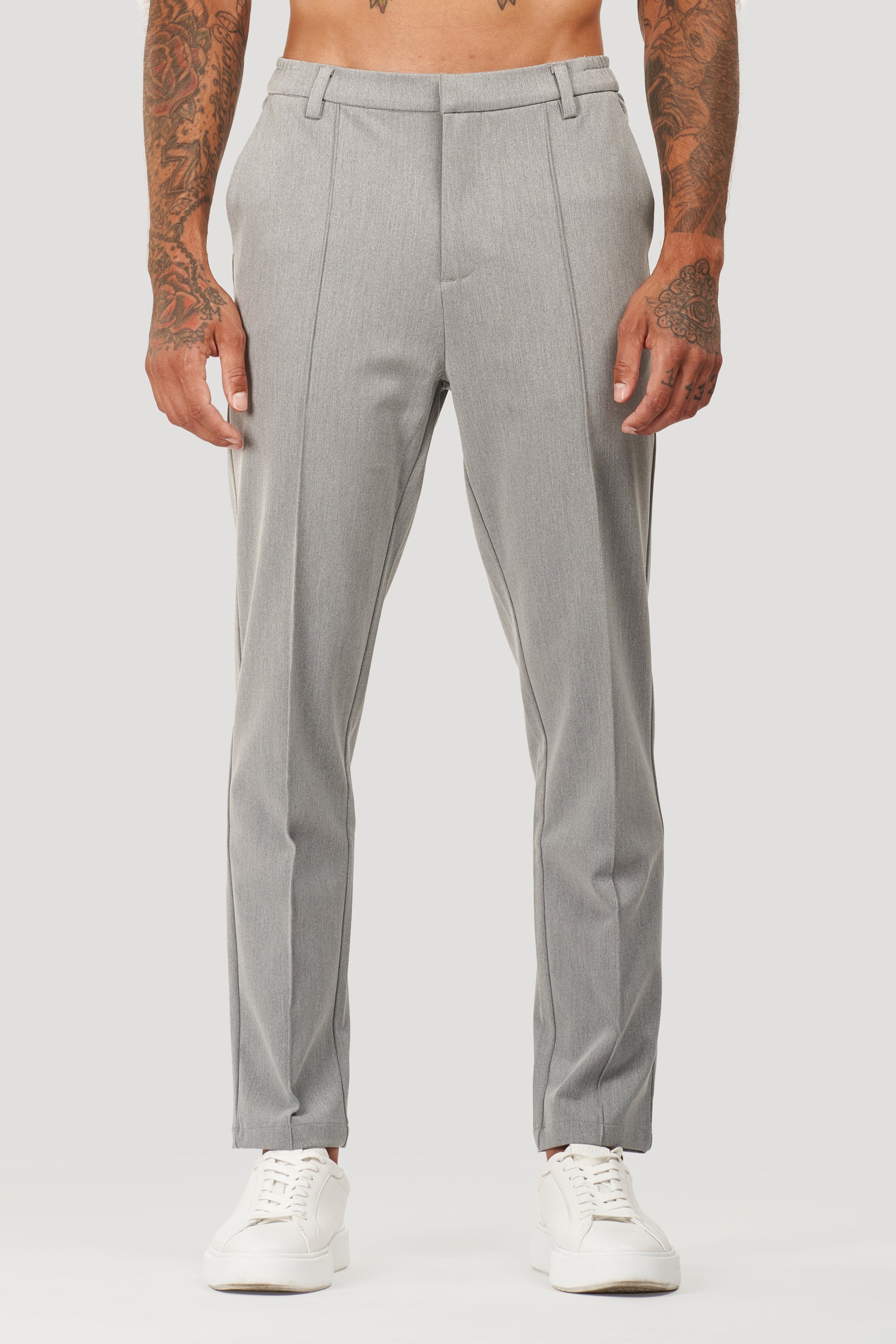 Oryzonwear Men's Tailored Capri Trousers Grey