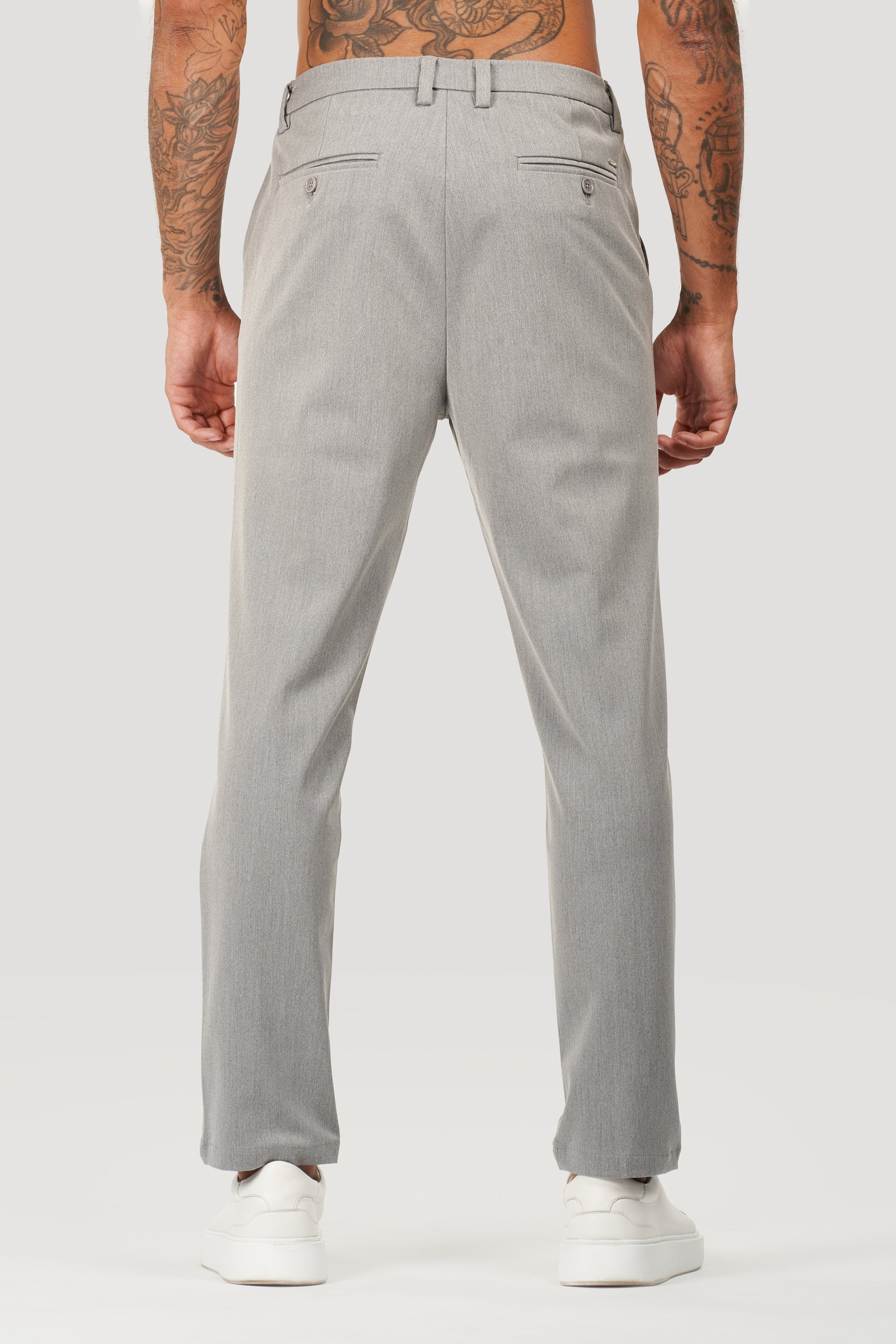 Oryzonwear Men's Tailored Capri Trousers Grey