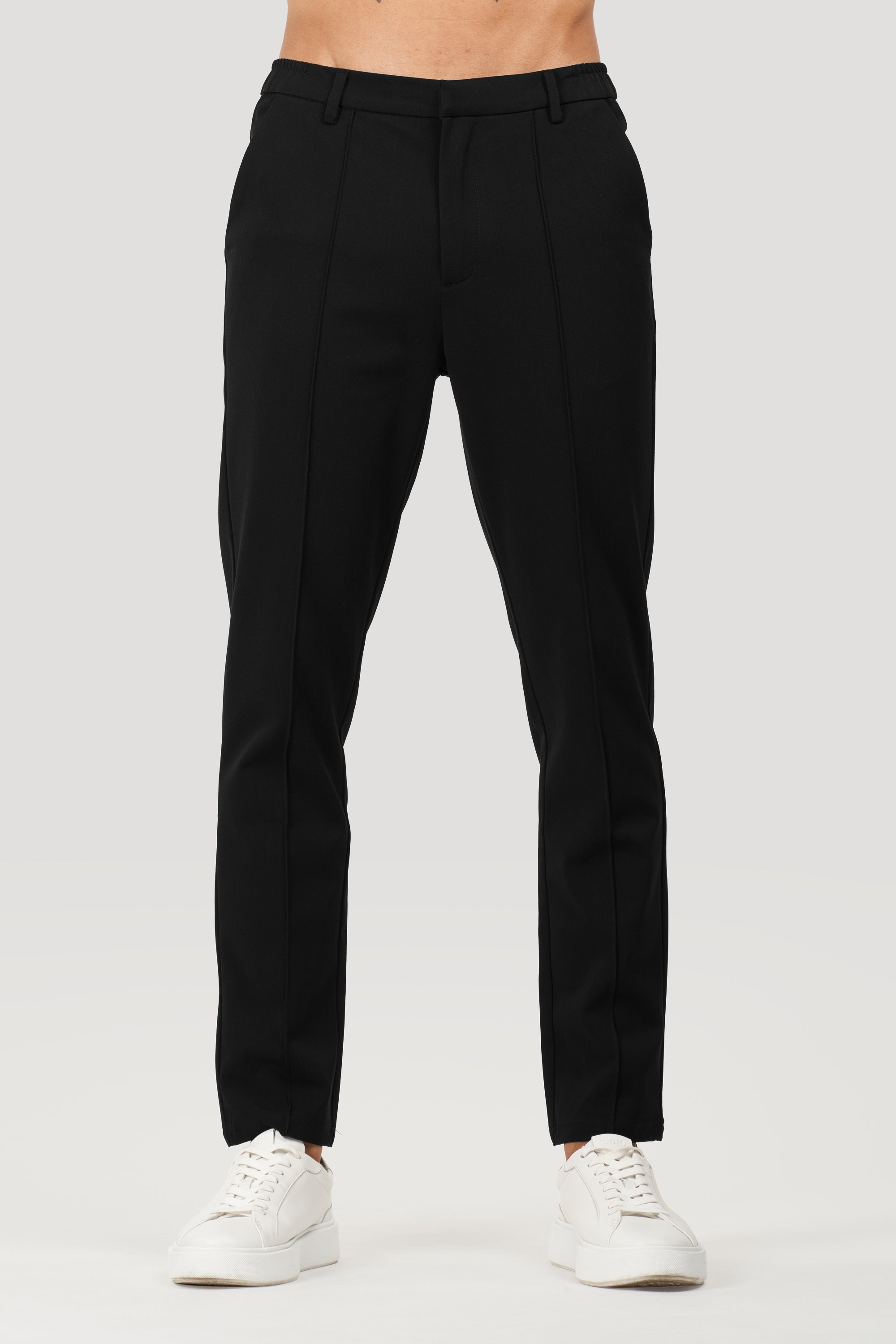 Oryzonwear Men's Black Tailored Capri Trousers