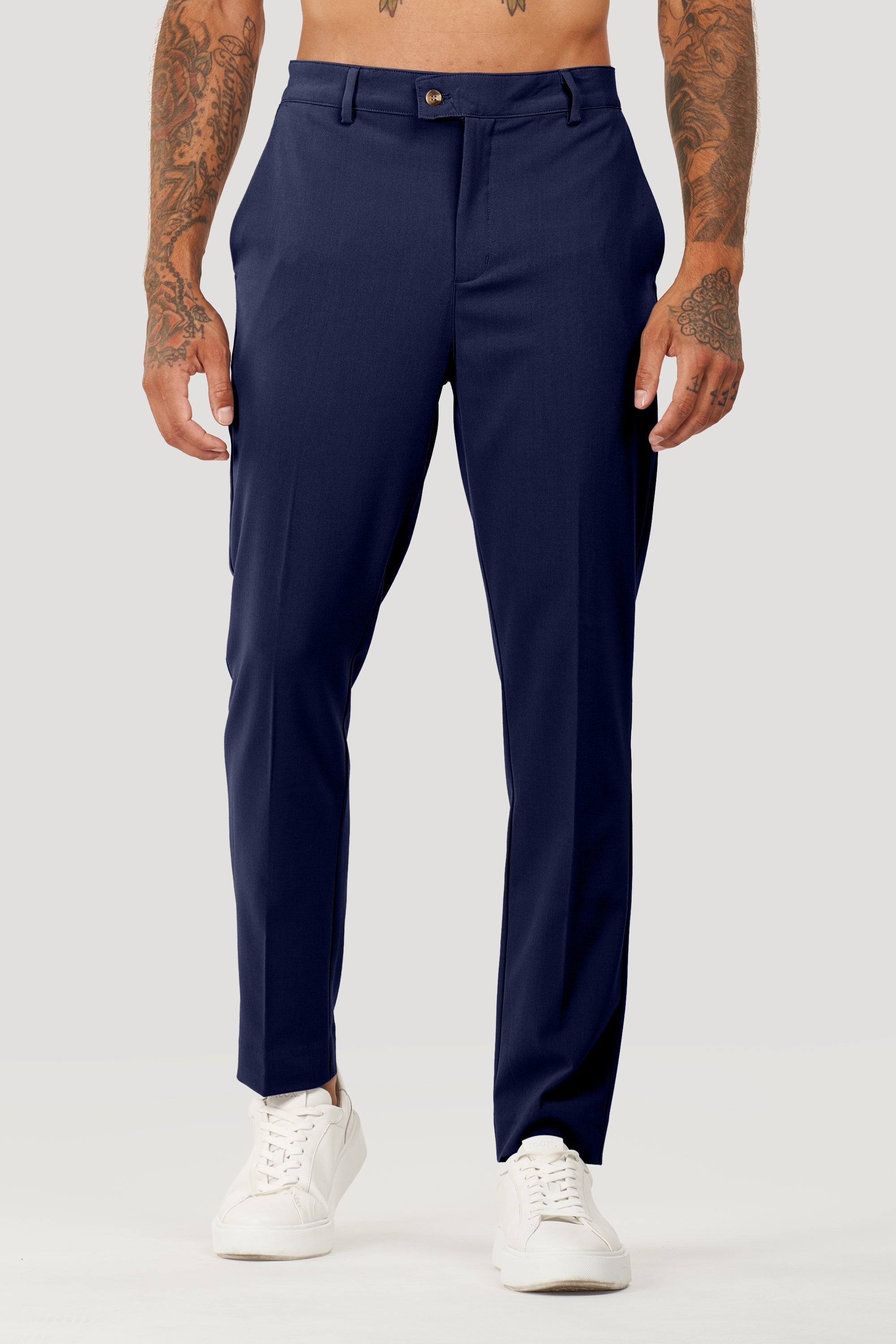 Milano Oryzonwear Men's Tailored Trousers Navy Blue