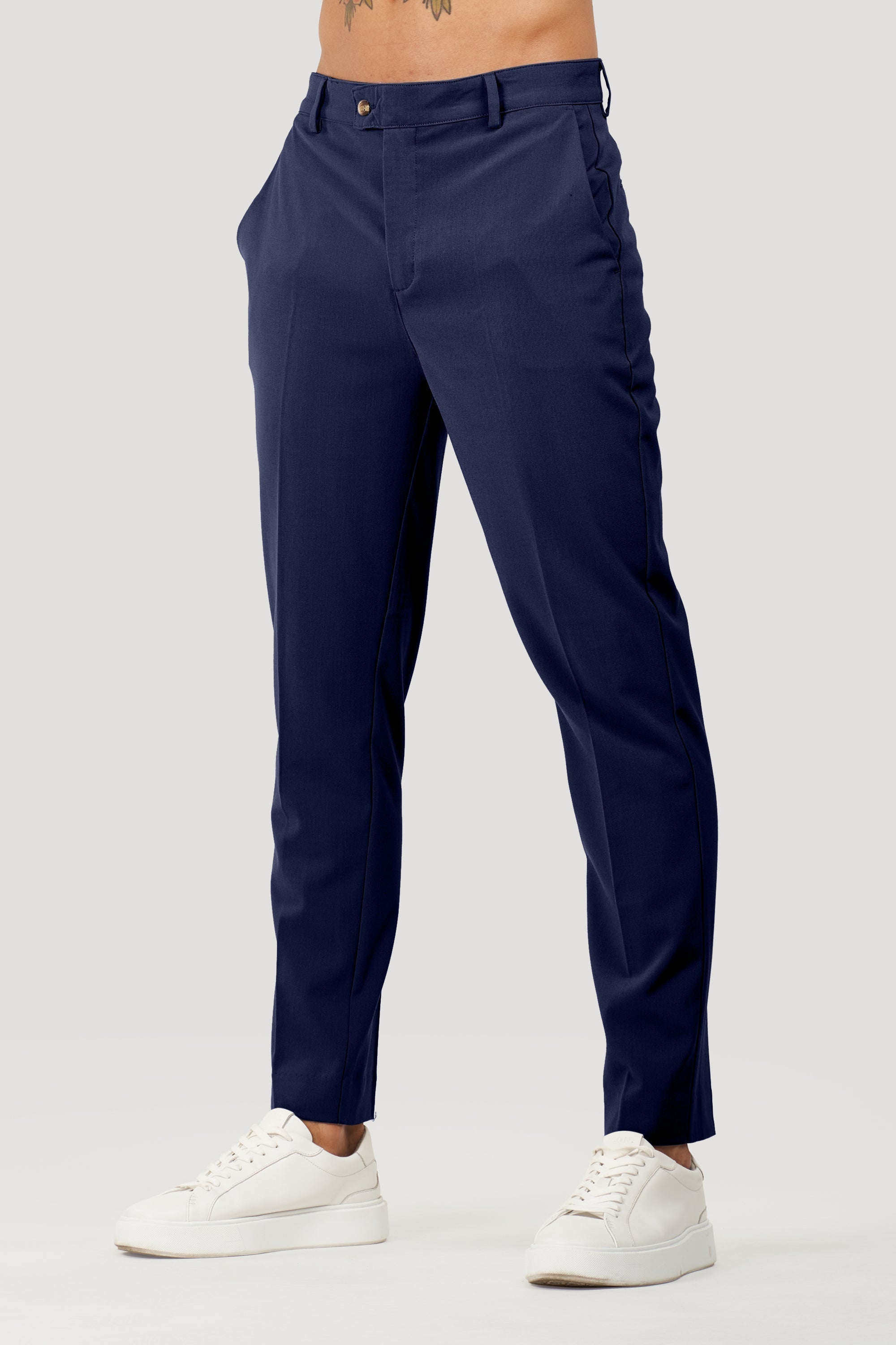 Milano Oryzonwear Men's Tailored Trousers Navy Blue