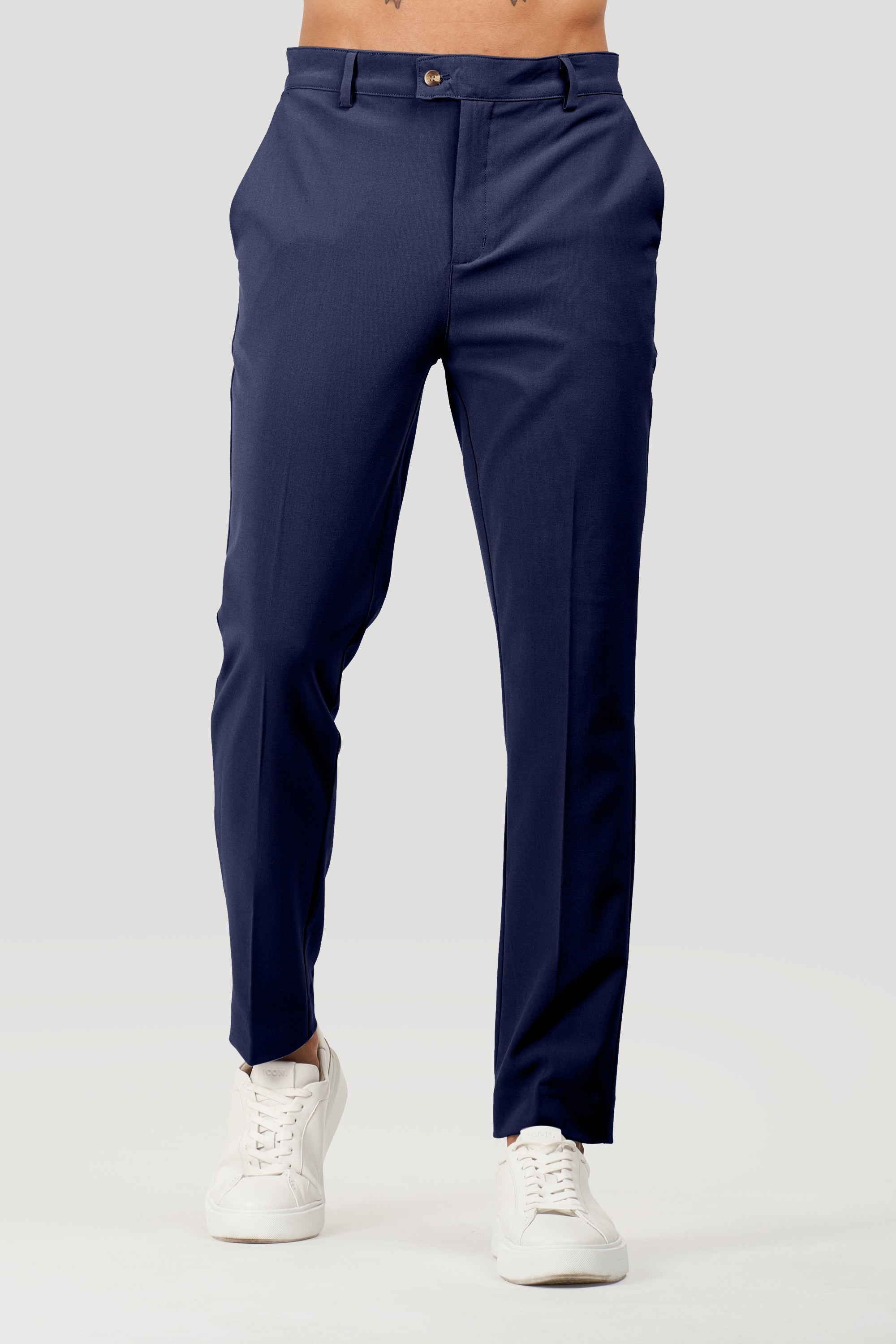 Milano Oryzonwear Men's Tailored Trousers Navy Blue