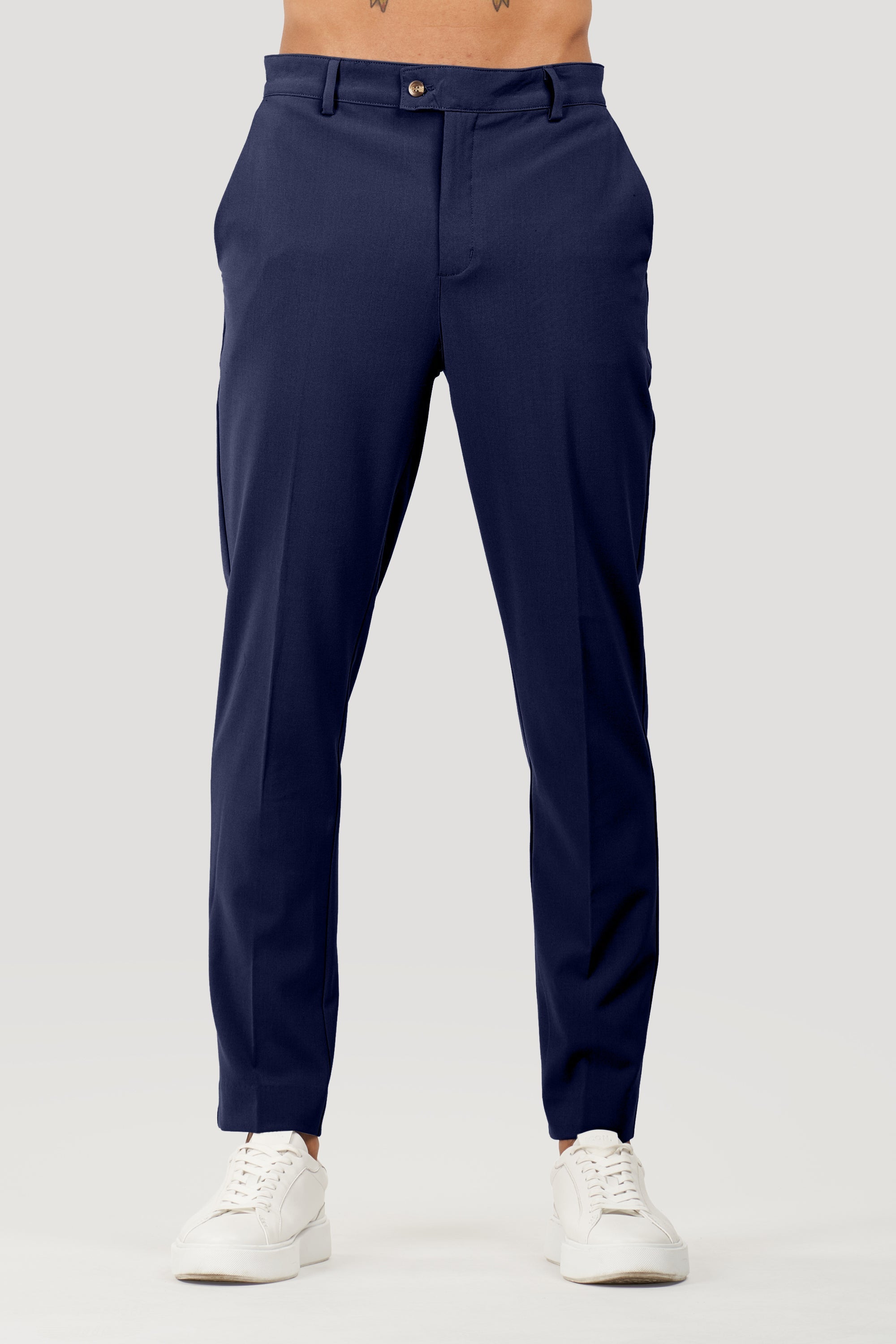 Milano Oryzonwear Men's Tailored Trousers Navy Blue