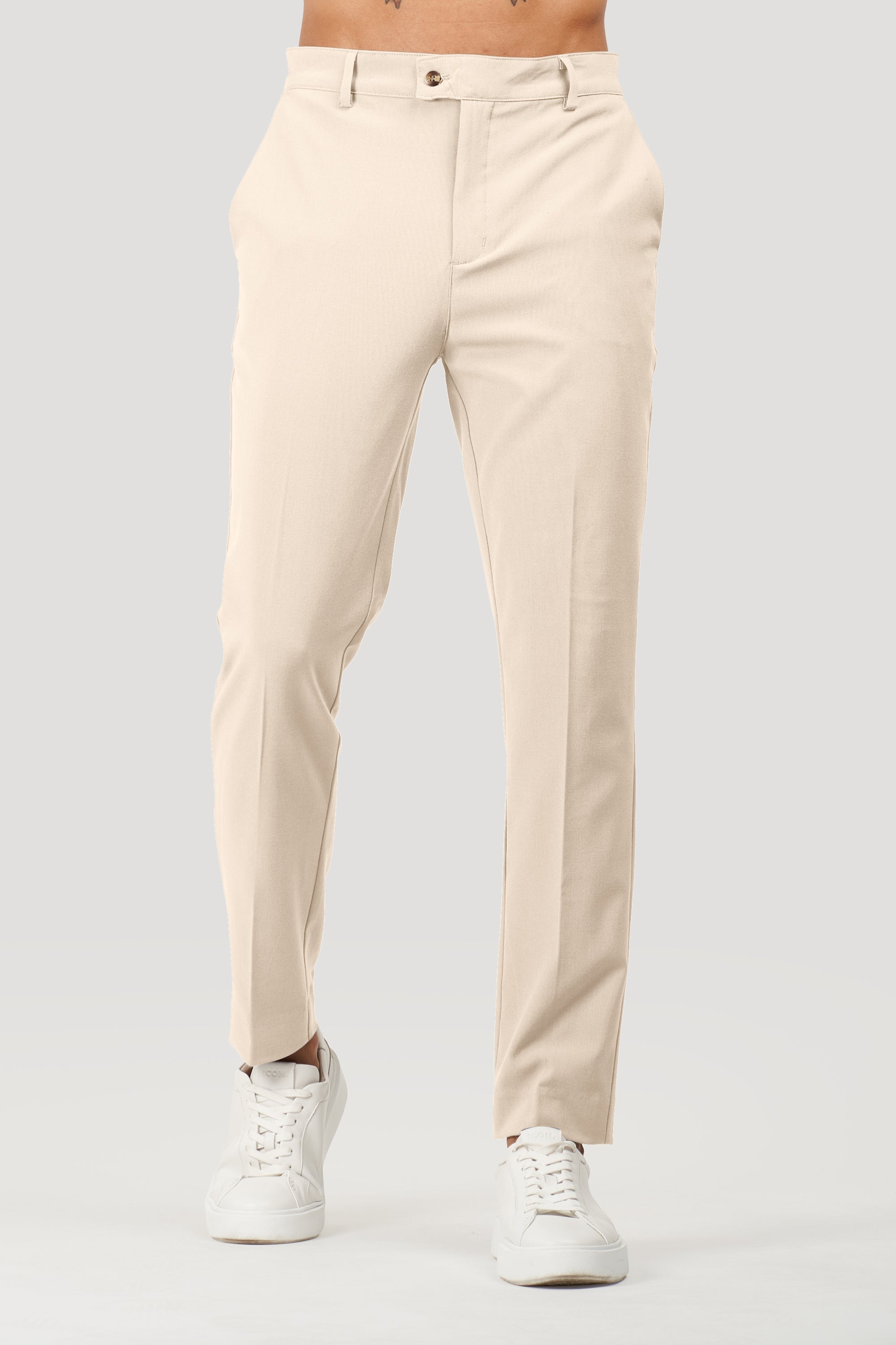 Milano Oryzonwear Men's Tailored Trousers Beige