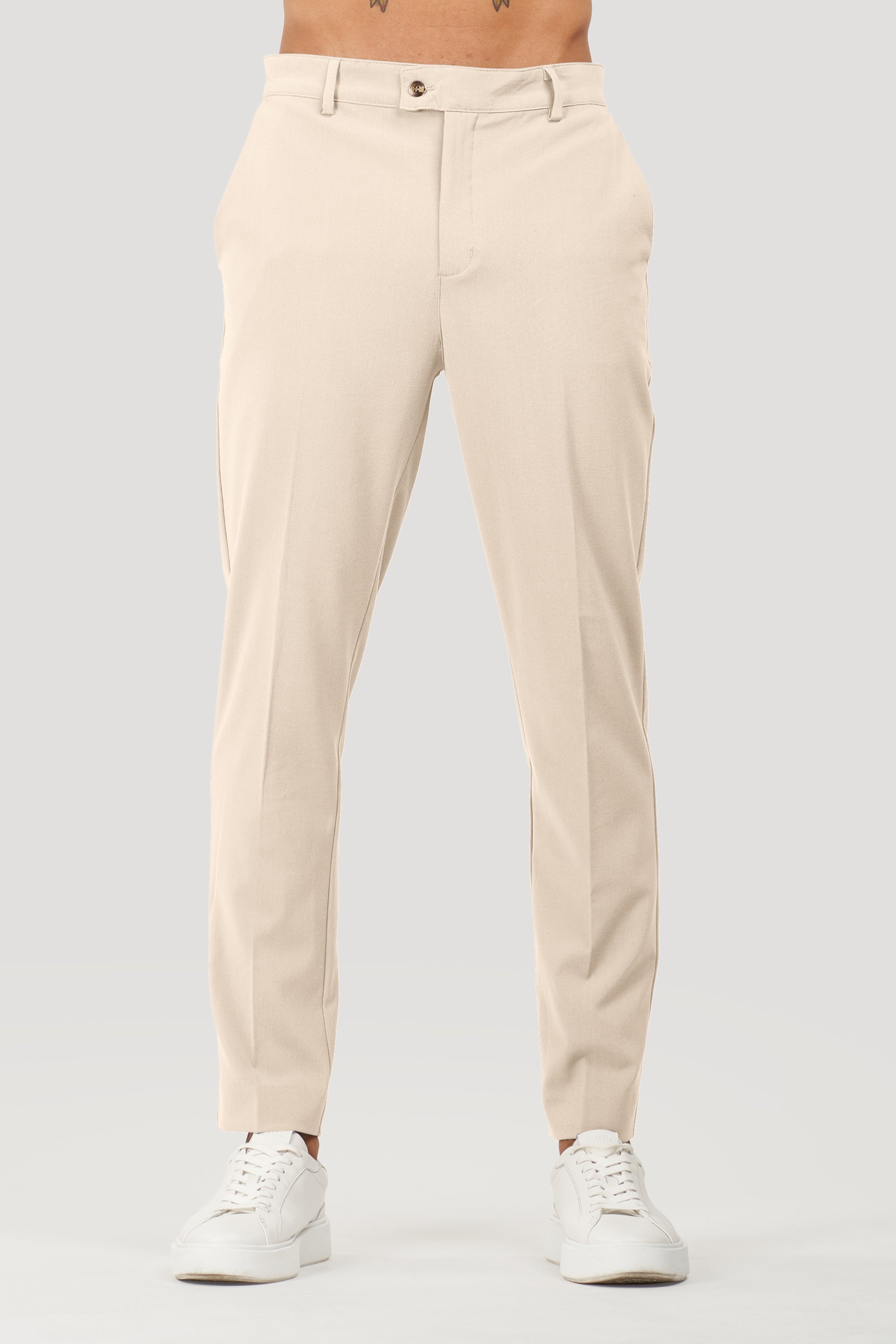 Milano Oryzonwear Men's Tailored Trousers Beige
