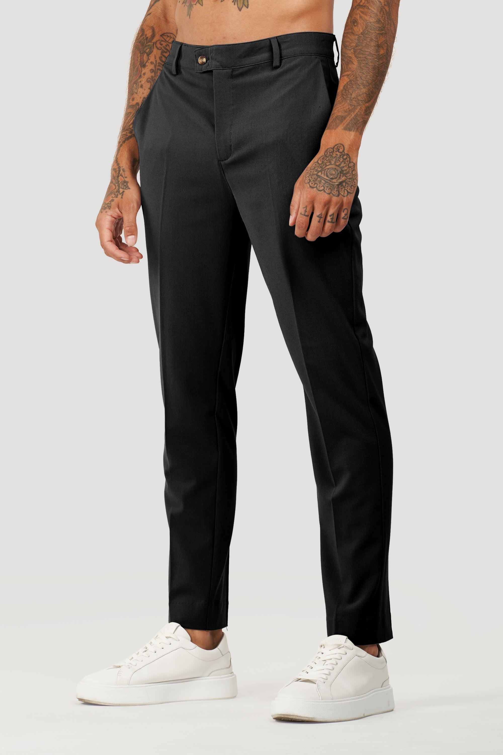 Milano Oryzonwear Men's Tailored Trousers in Black