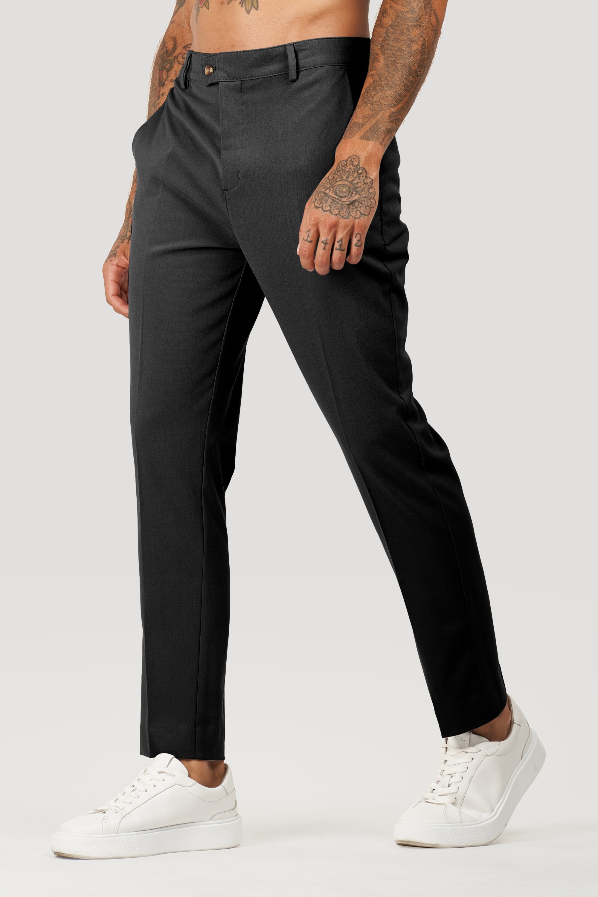 Milano Oryzonwear Men's Tailored Trousers in Black
