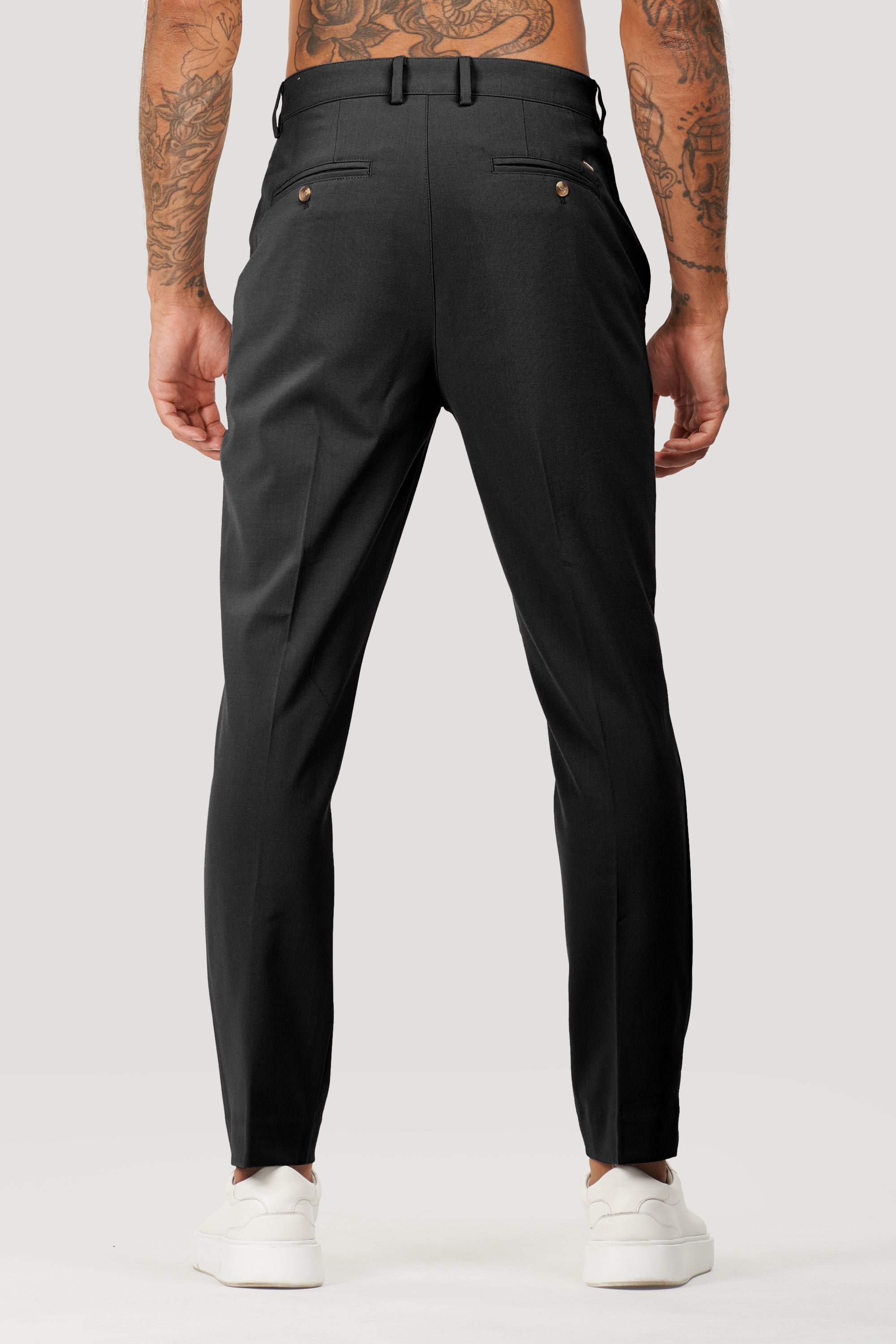 Milano Oryzonwear Men's Tailored Trousers in Black