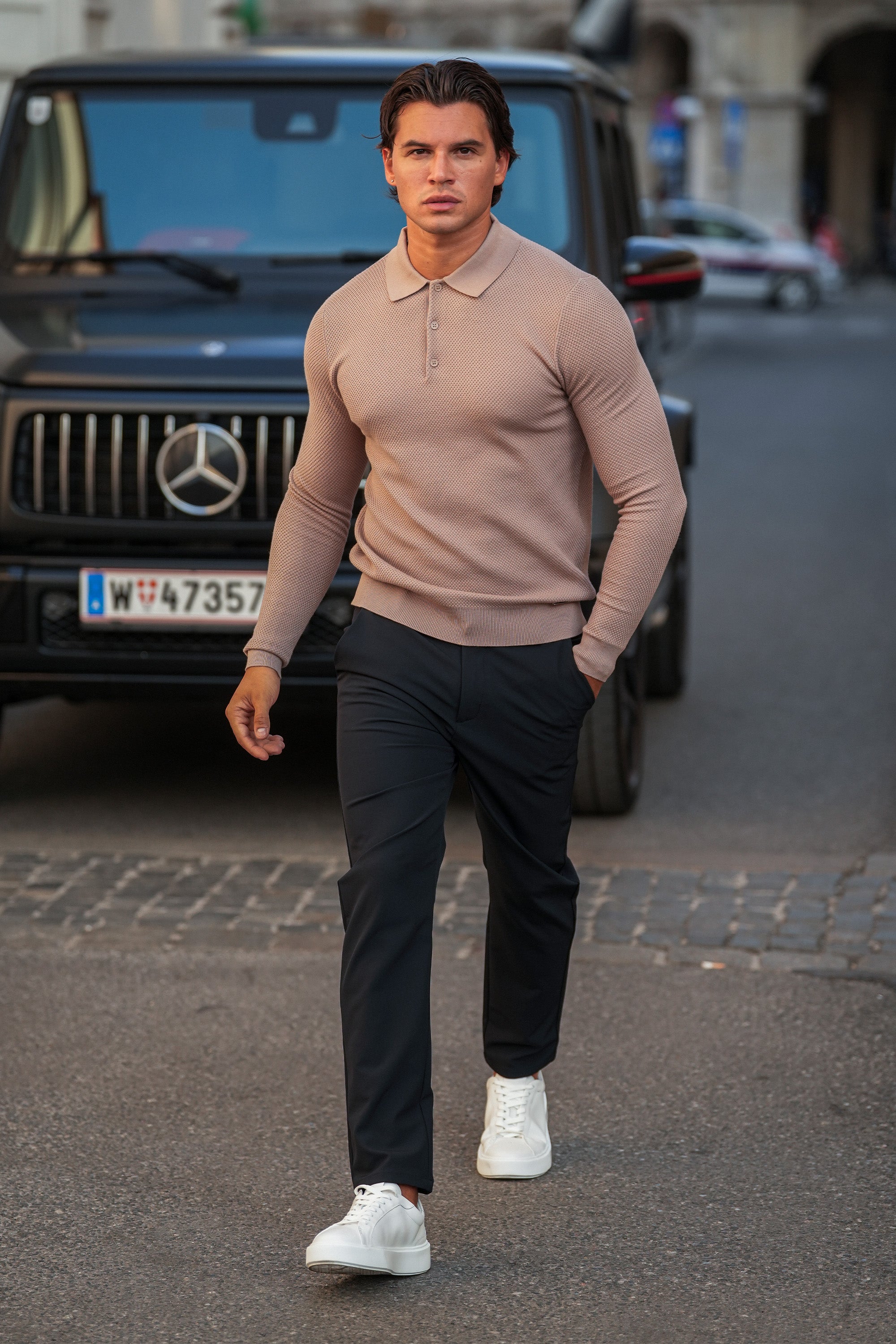 Men's Tech Oryzonwear Navy Blue Tailored Trousers
