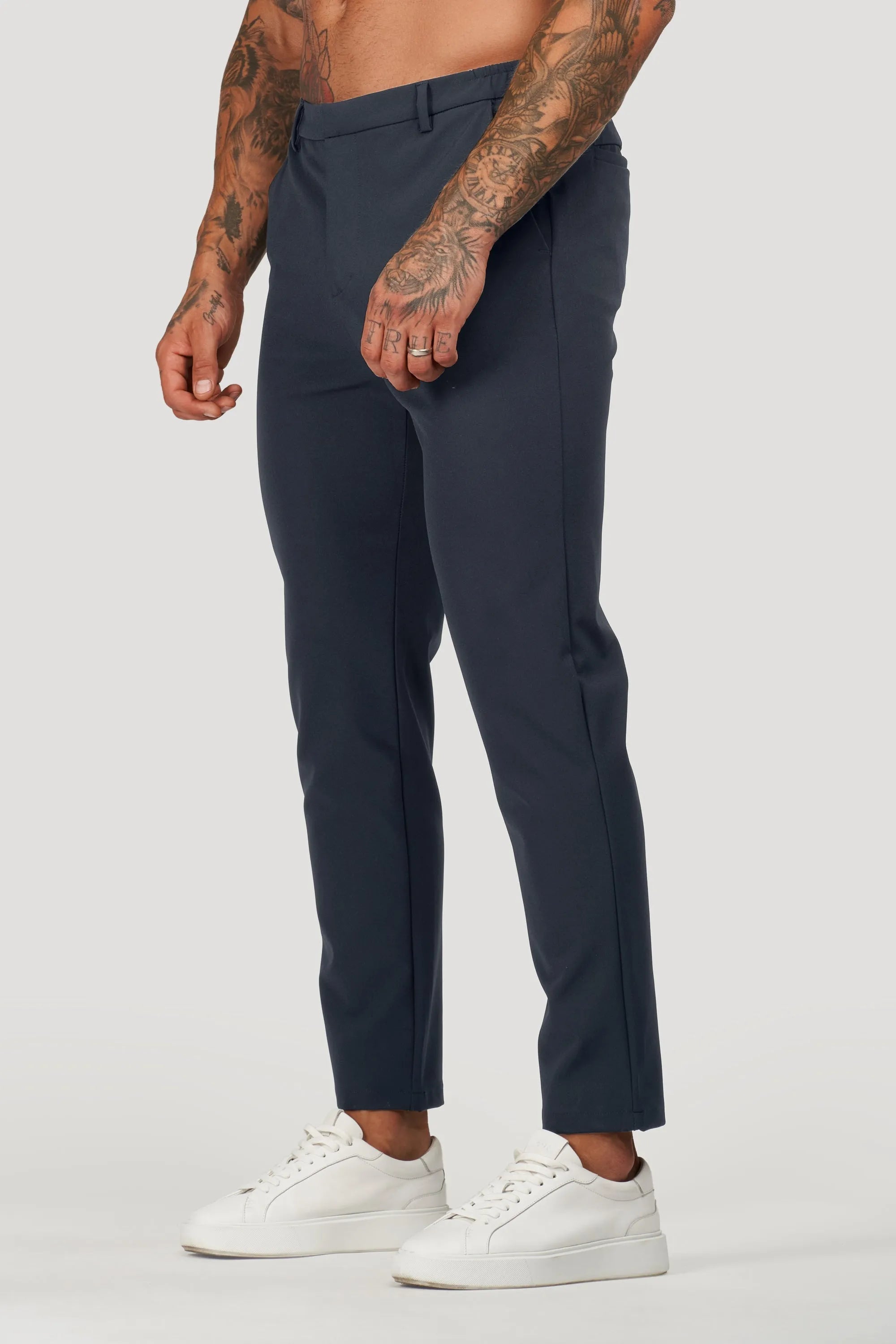 Men's Tech Oryzonwear Navy Blue Tailored Trousers