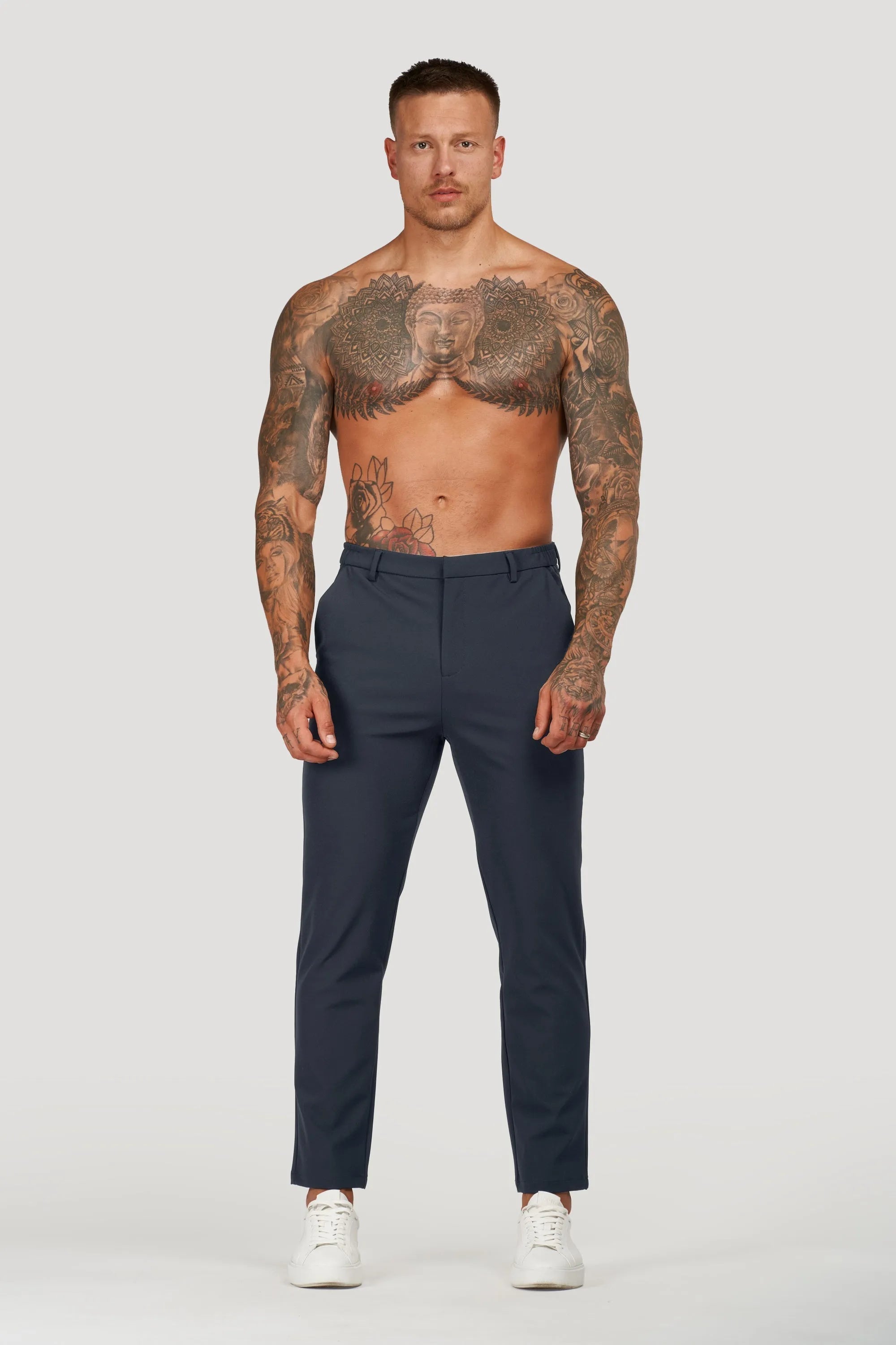 Men's Tech Oryzonwear Navy Blue Tailored Trousers
