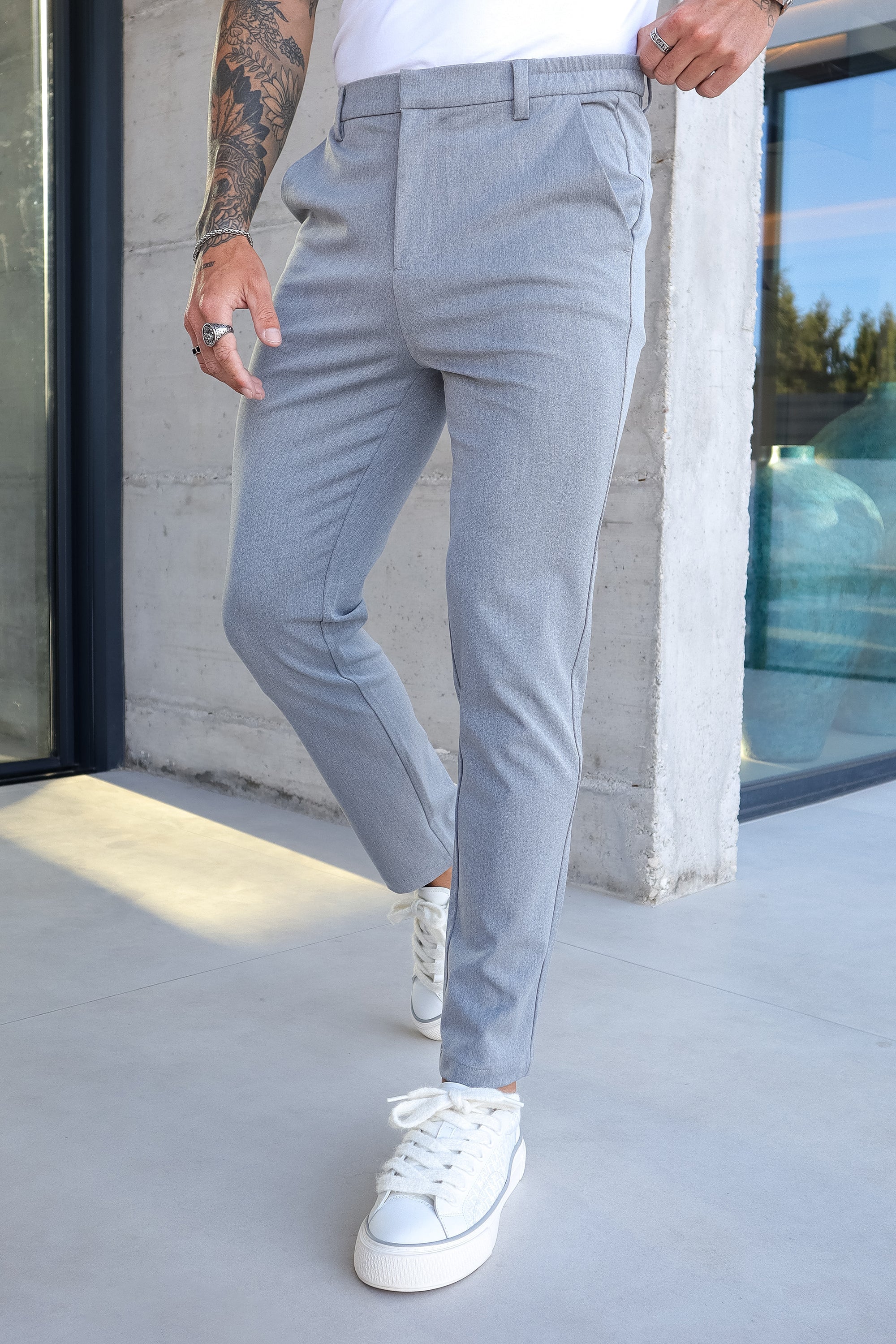 Santis Oryzonwear Men's Dress Pants Grey