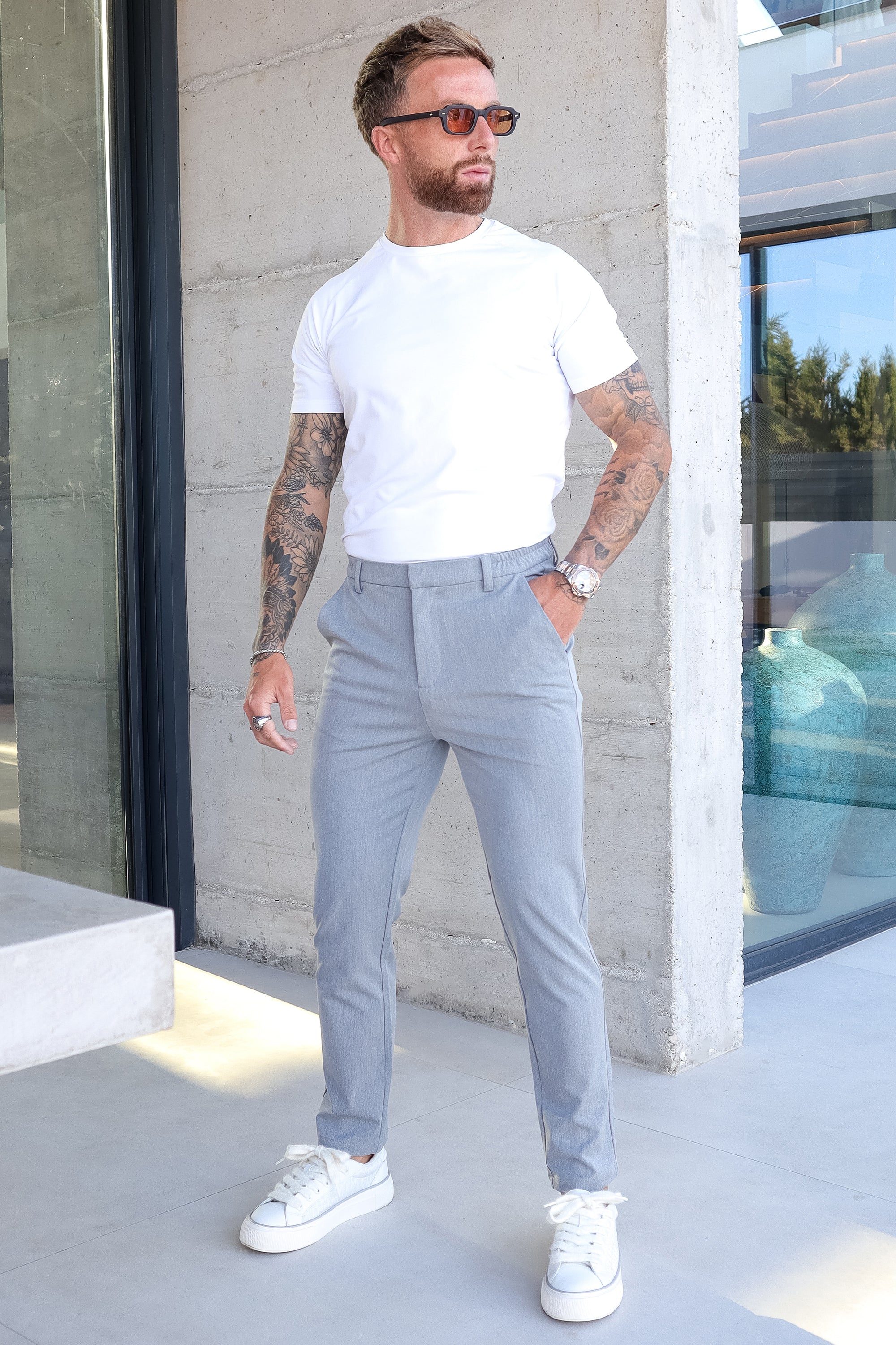 Santis Oryzonwear Men's Dress Pants Grey