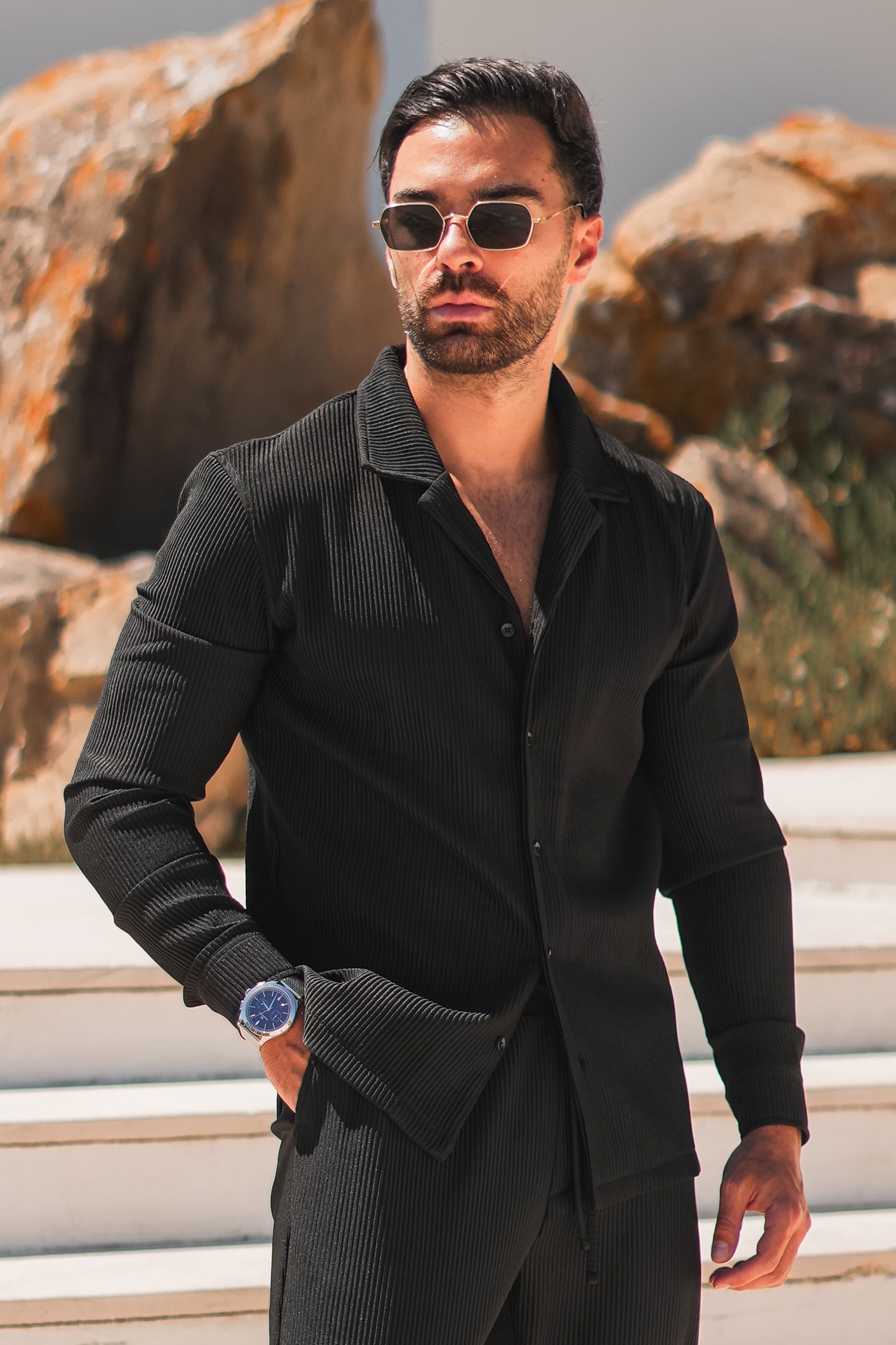Rossi Oryzonwear Men's Black Shirt