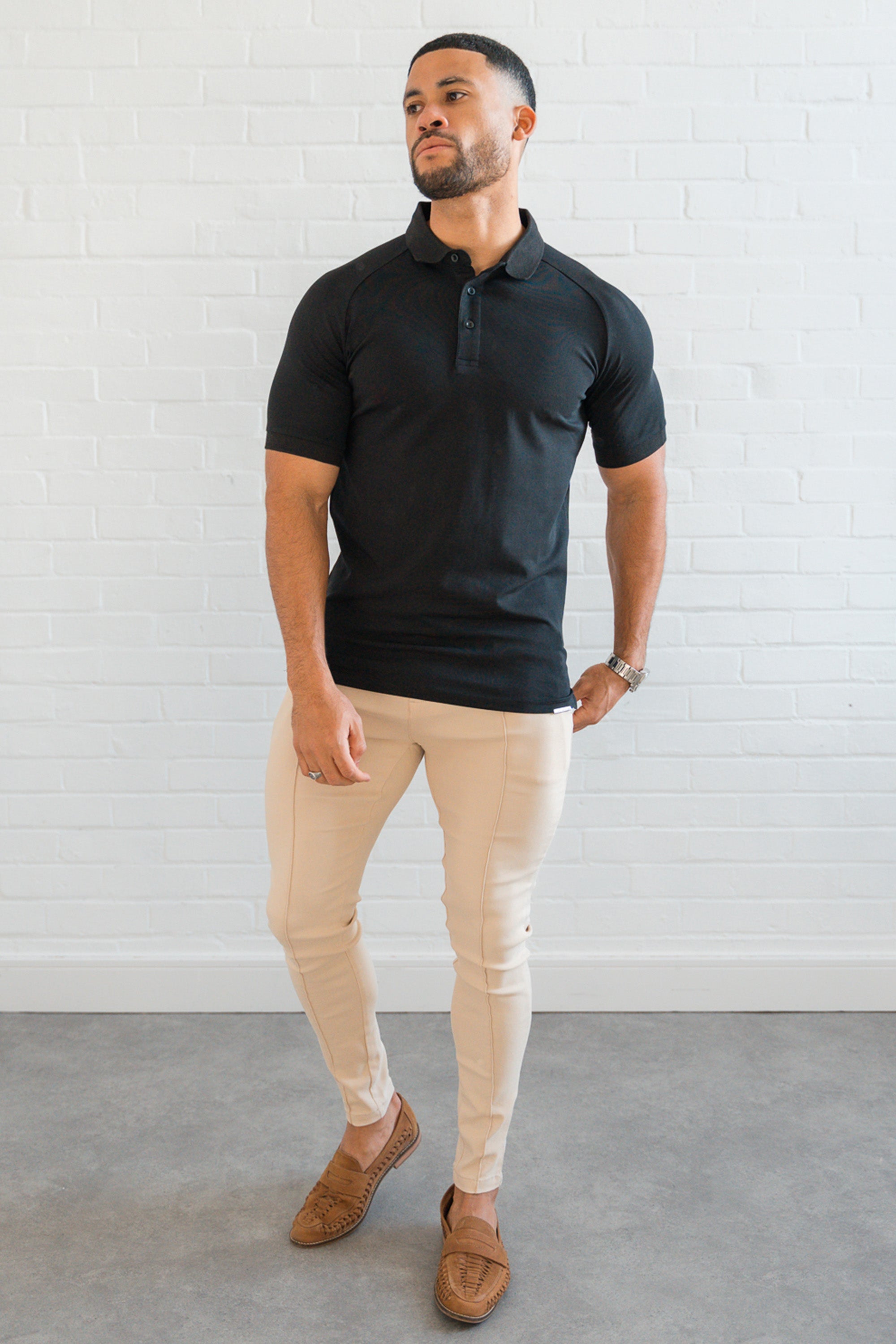 Oryzonwear Amalfi Men's Polo Shirt Black