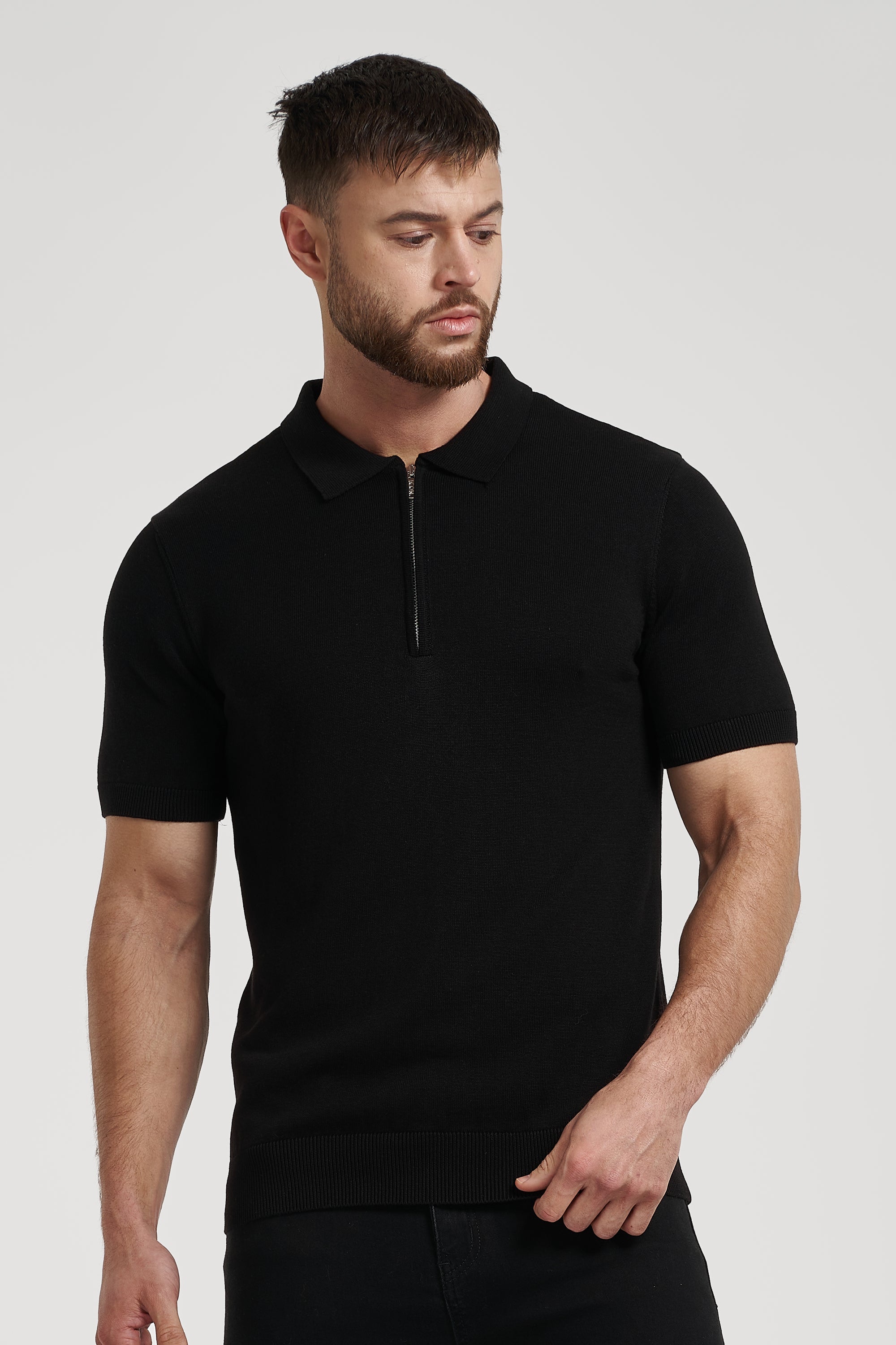 Oryzonwear Men's Black Polo Shirt