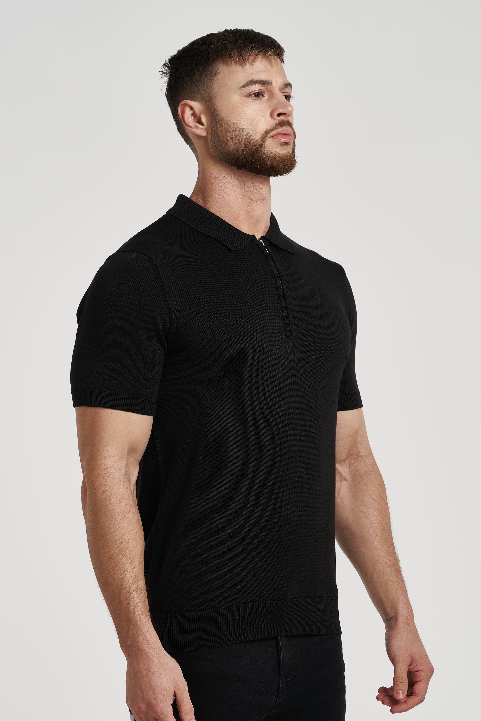 Oryzonwear Men's Black Polo Shirt