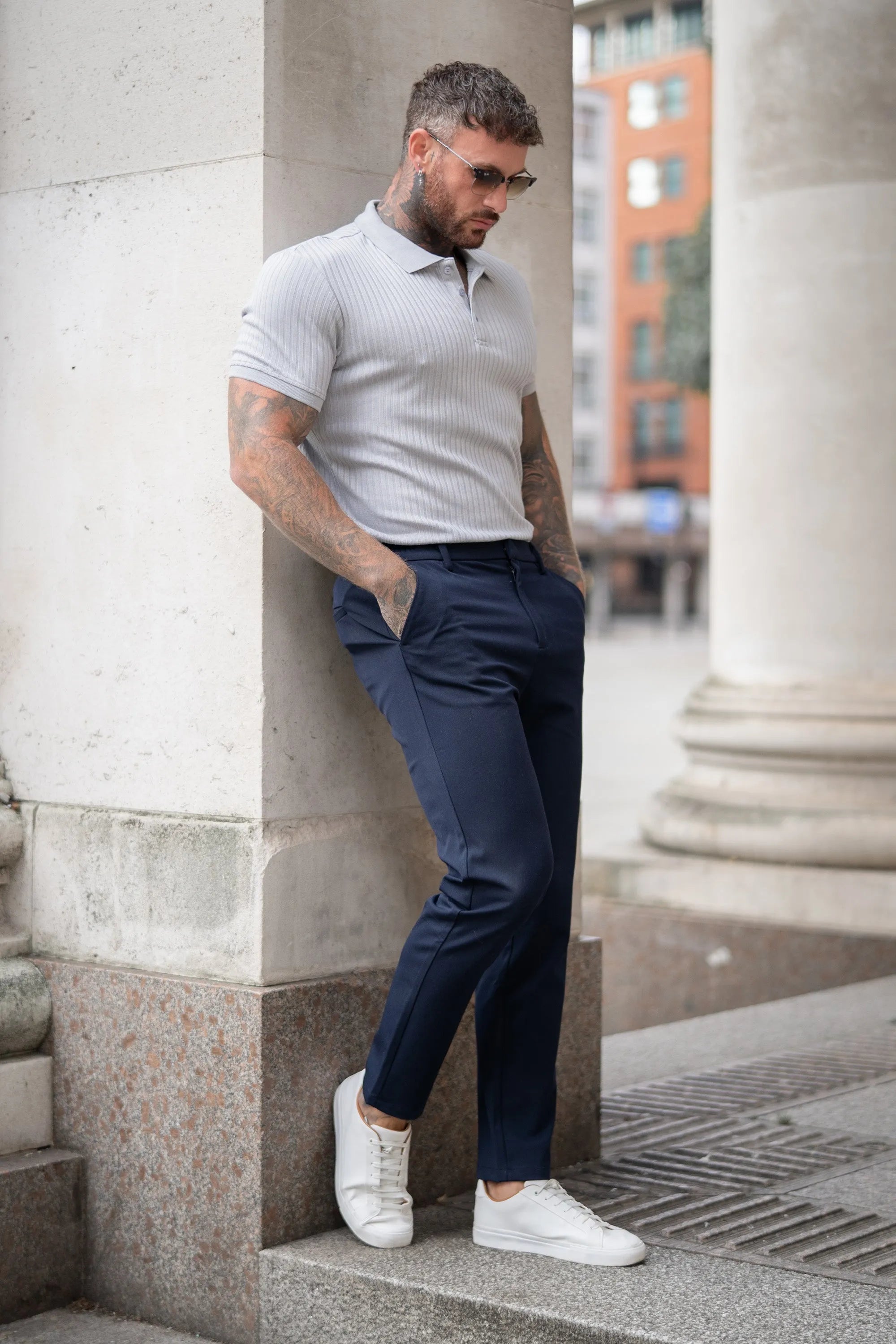 Men's Polo Shirt Milano Oryzonwear Grey