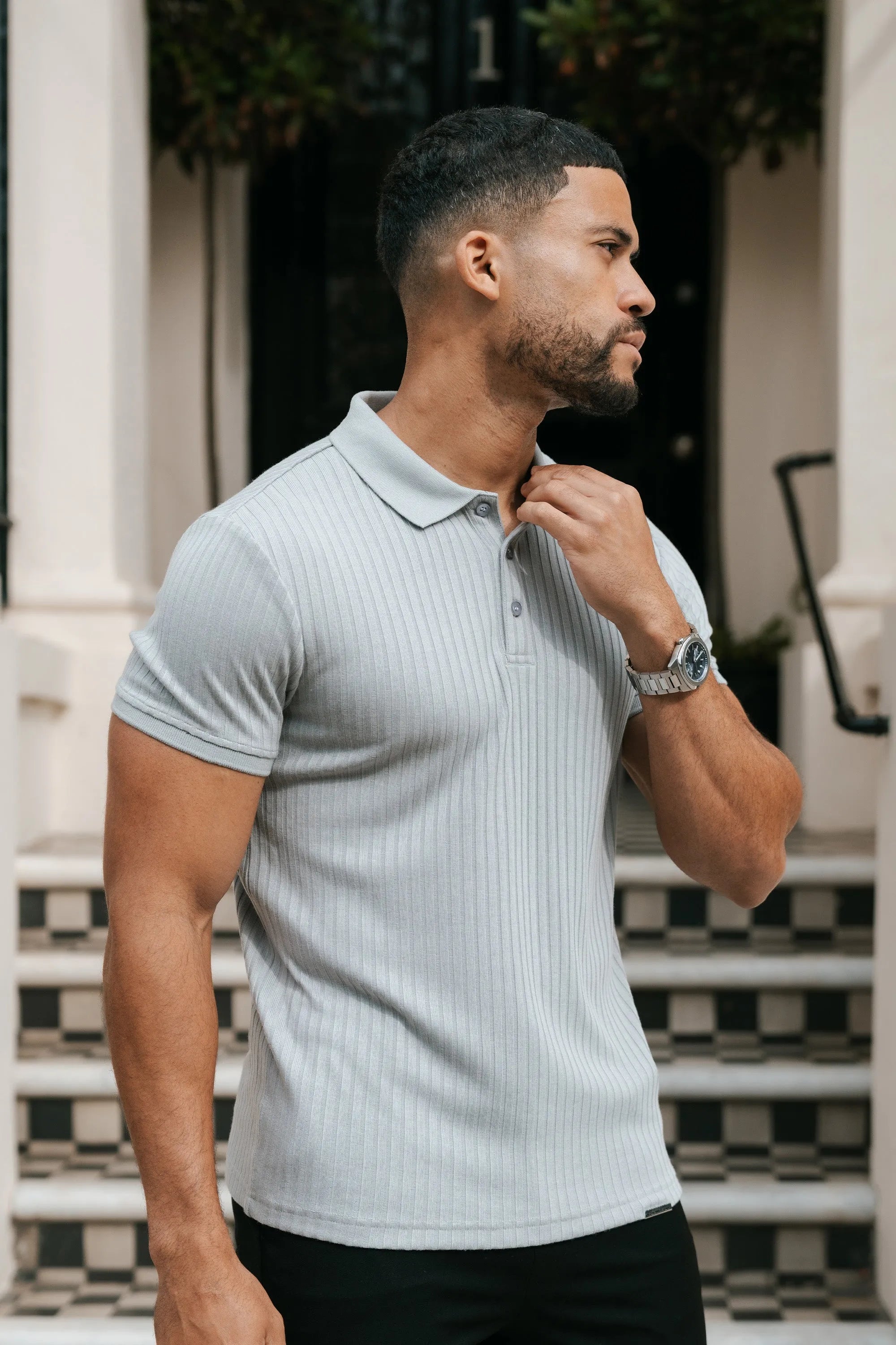 Men's Polo Shirt Milano Oryzonwear Grey