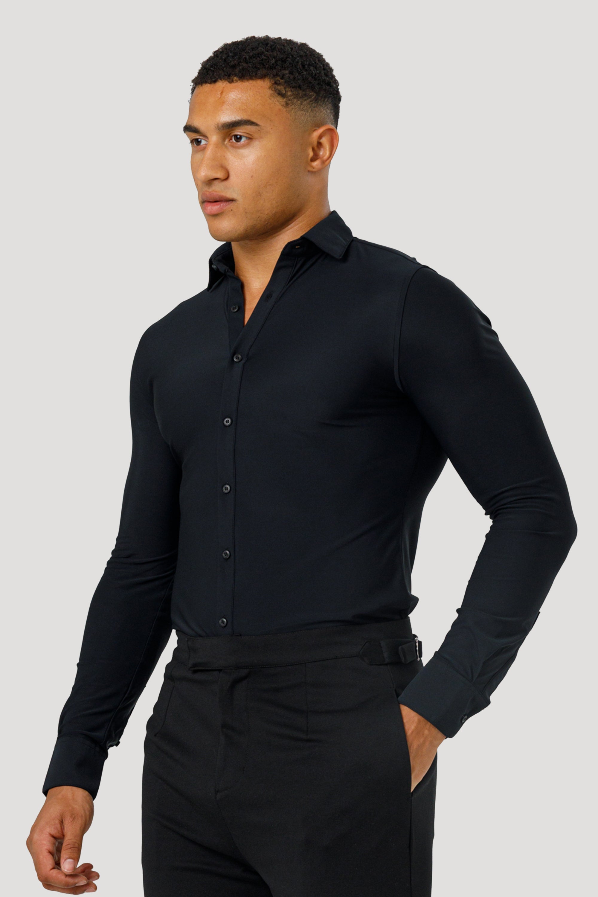 Oryzonwear Men’s Dress Shirt – Black
