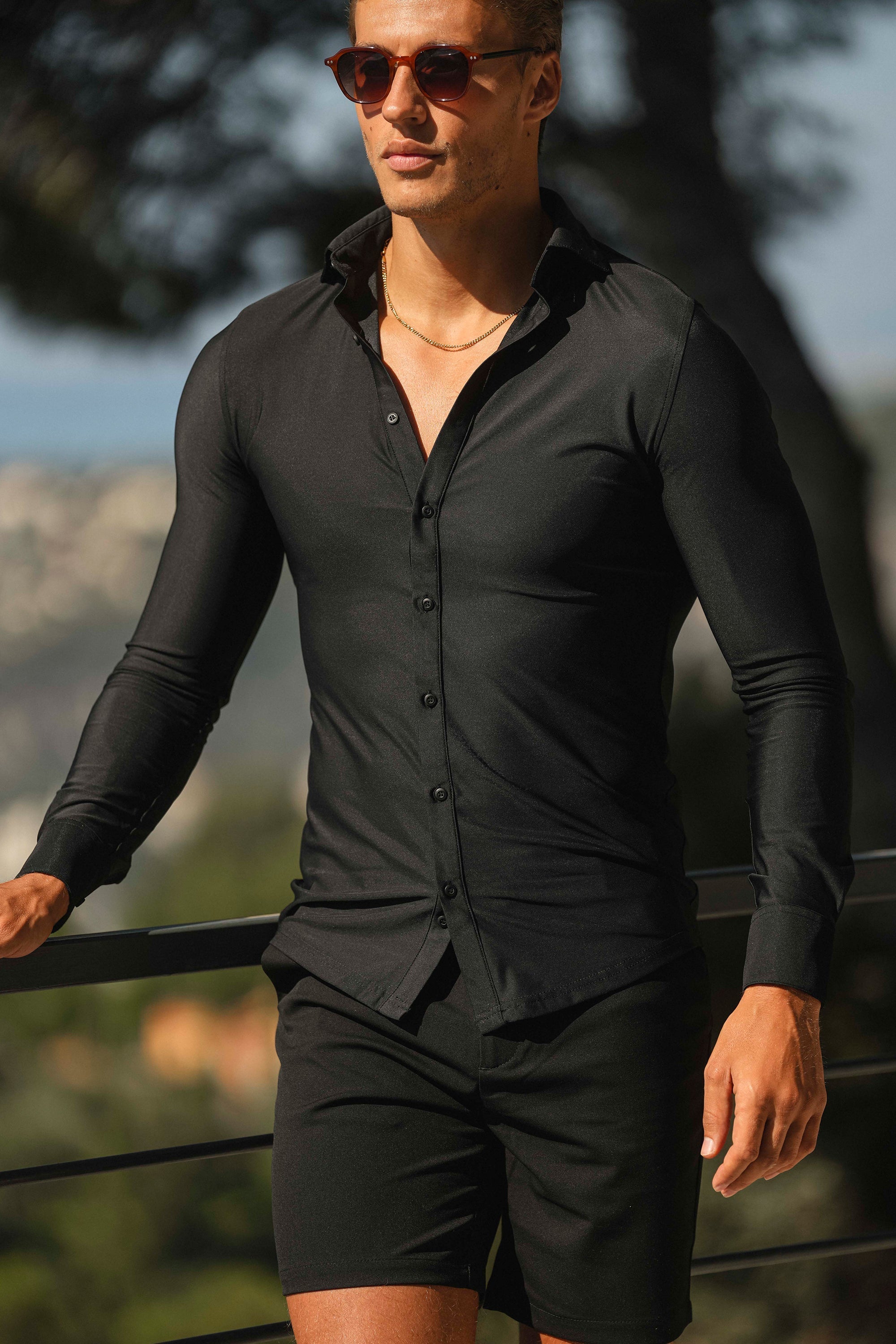 Oryzonwear Men’s Dress Shirt – Black