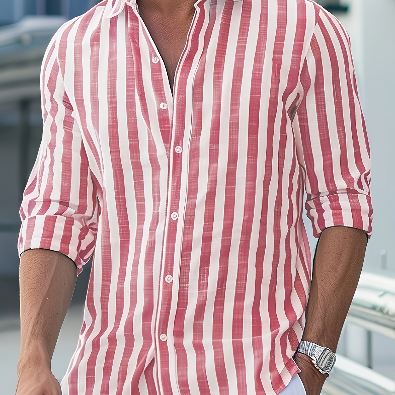 Men’s Striped Linen Shirt